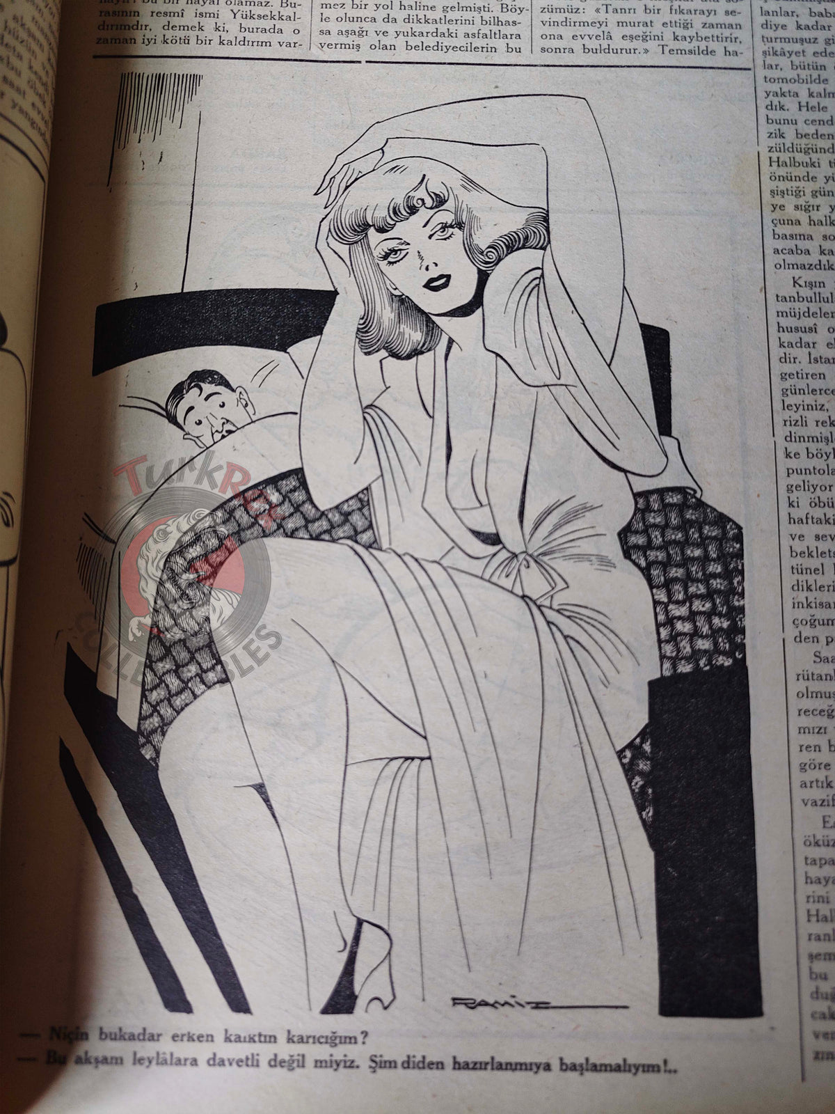 Karikatür 1941 Humor Magazine Turkish Turkey Germany and India WW2 era Churchill Britain Russia