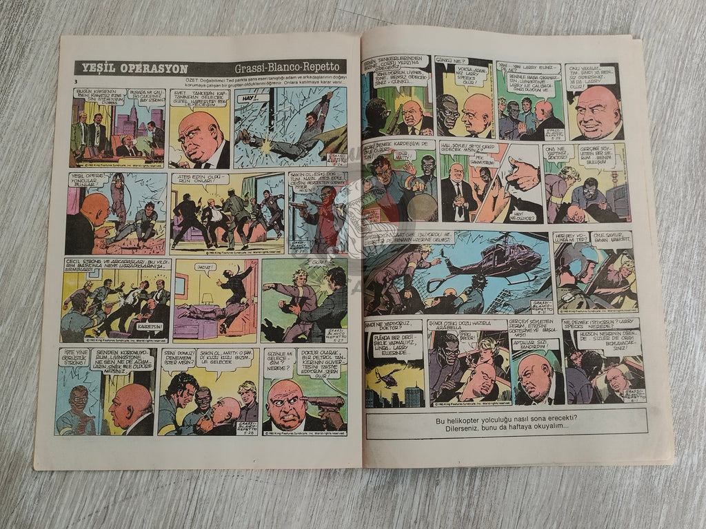 Milliyet Çizgi Roman #3 1988 Turkish Comic Turkey Belle Star Mr. Abernathy Green Force Five