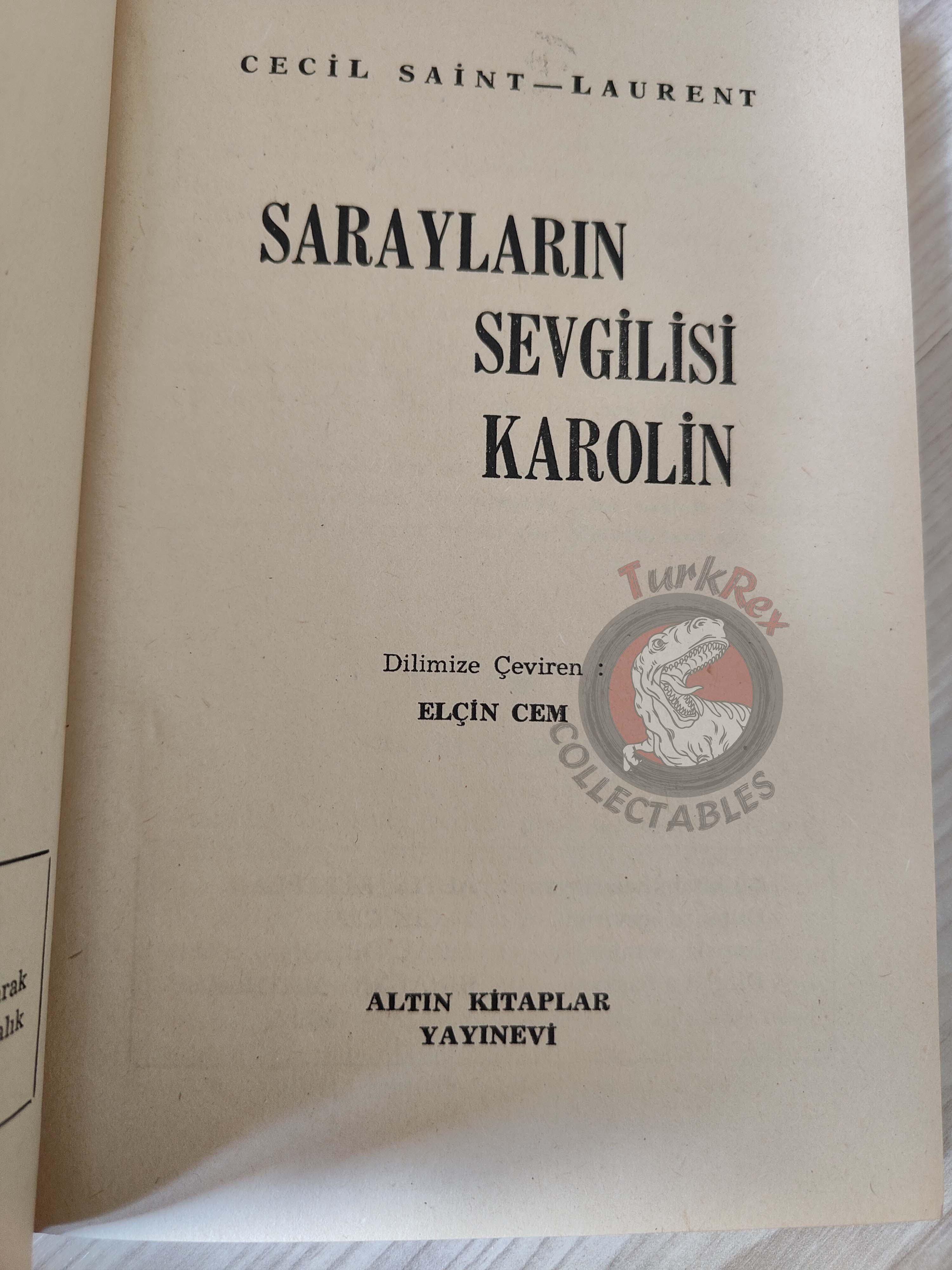 Cecil Saint-Laurent – Caroline Chérie 1965 1st HC/DJ Turkish Book Turkey