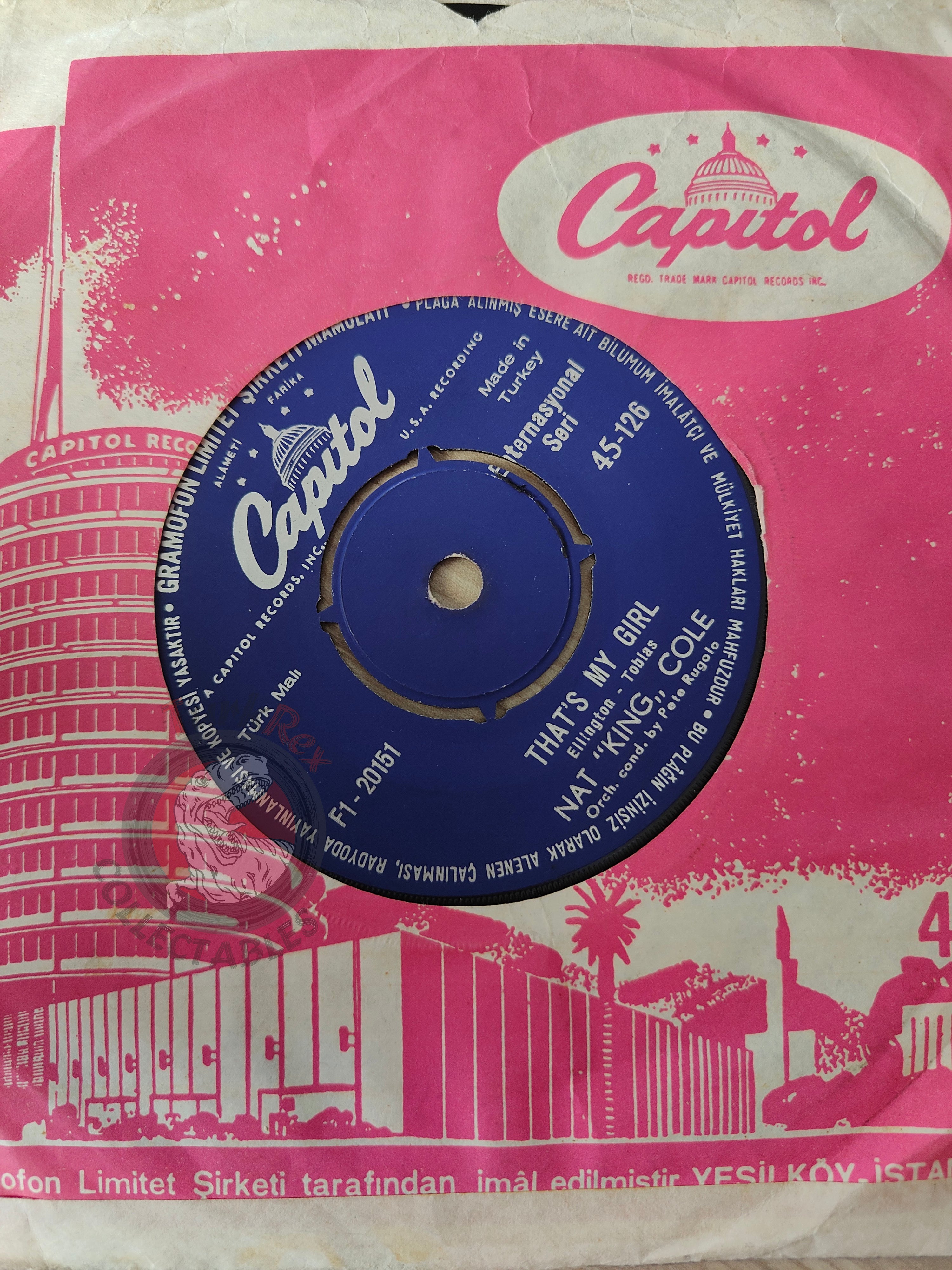 Nat King Cole – That's My Girl 7" Turkish Pressing Vinyl Turkey Edition