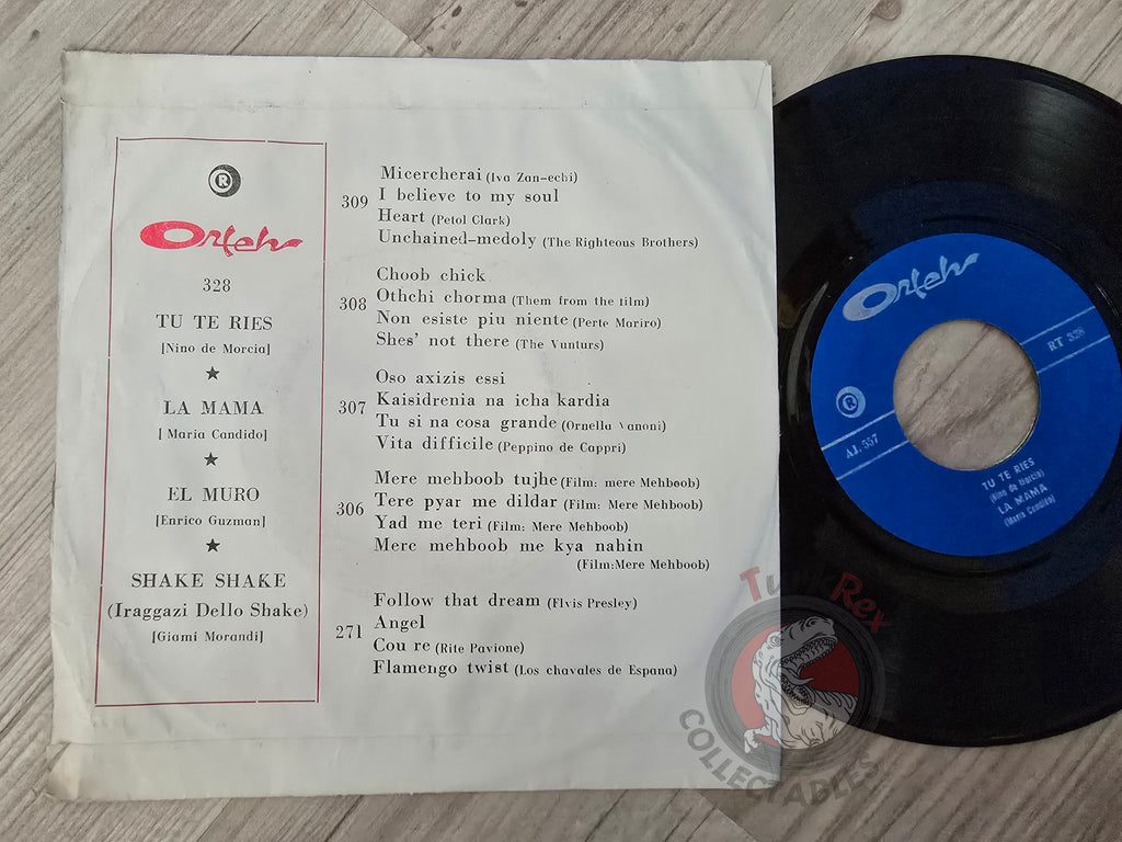 Nino De Murcia / Maria Candido / Enrique Guzman / Gianni Morandi 7" Iran Pressing Vinyl Iranian Edition