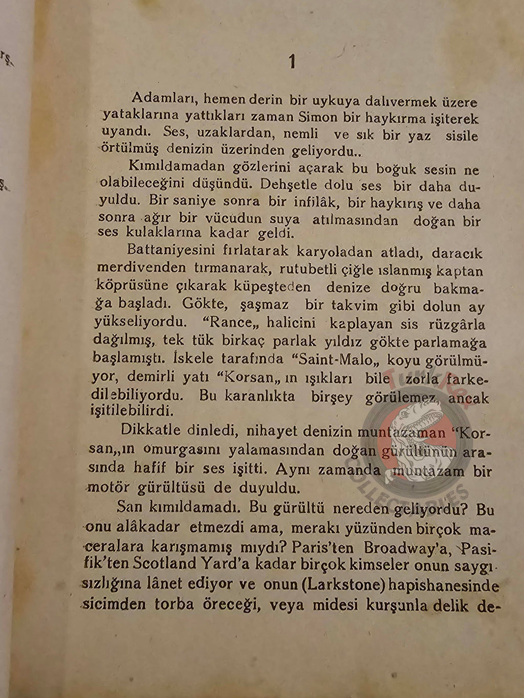 Leslie Charteris – Saint: Saint Overboard 1946 1st Turkish Book Turkey