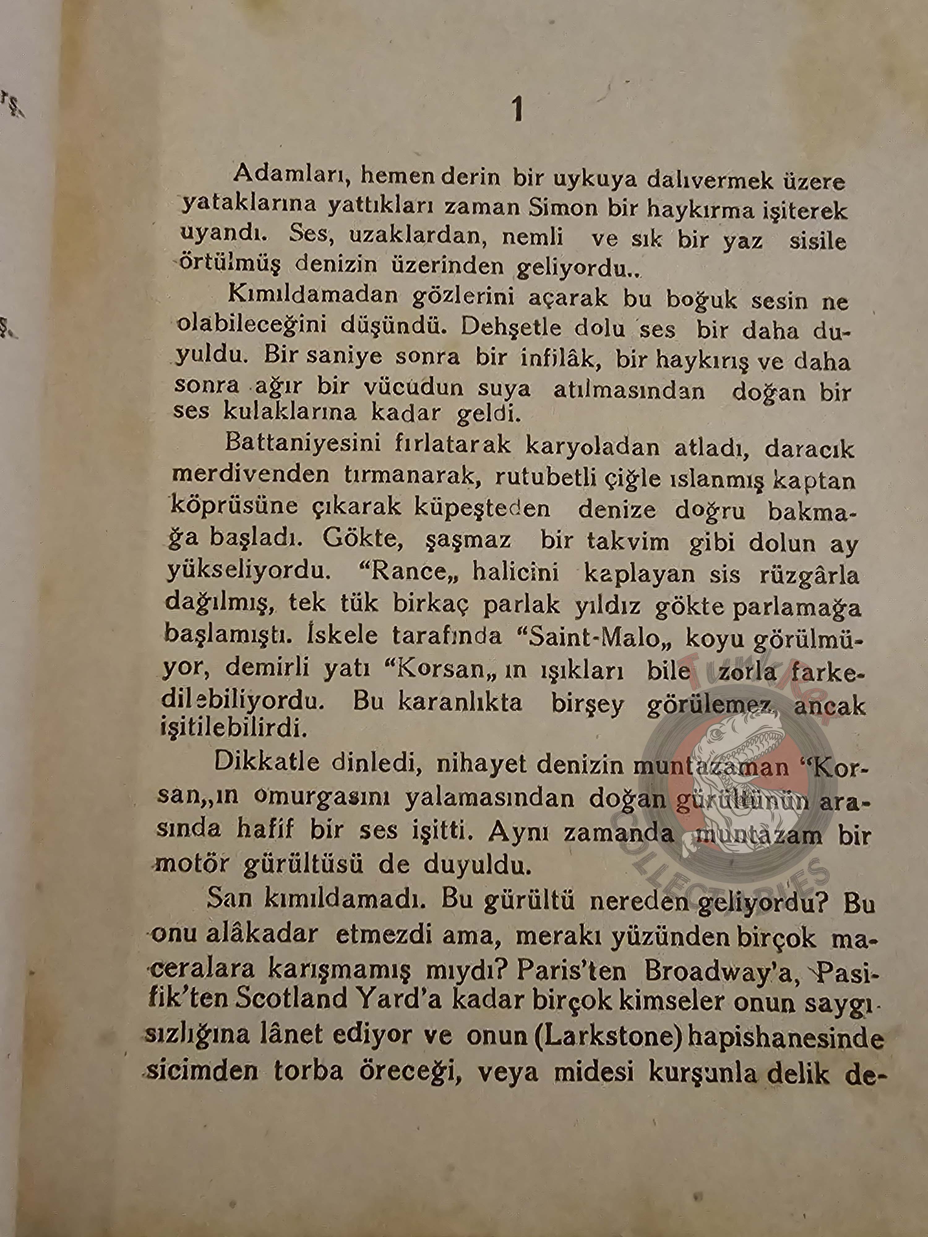 Leslie Charteris – Saint: Saint Overboard 1946 1st Turkish Book Turkey