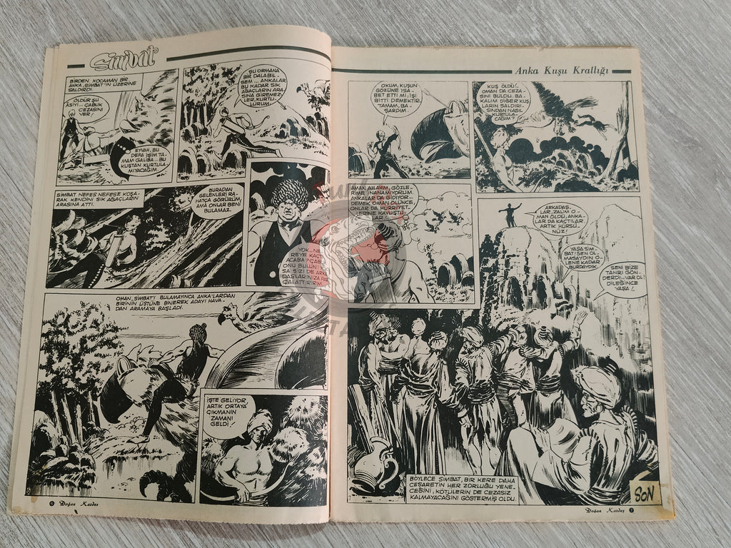 Doğan Kardeş 1971 Magazine #29 Turkish Comic Turkey Sinbad the Sailor Alice In Wonderland