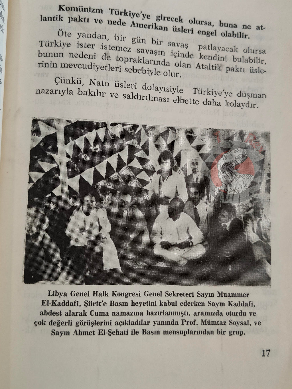 Muammer Kaddafi Libya Propaganda 1978 Turkish Book Turkey Gaddafi Interviews