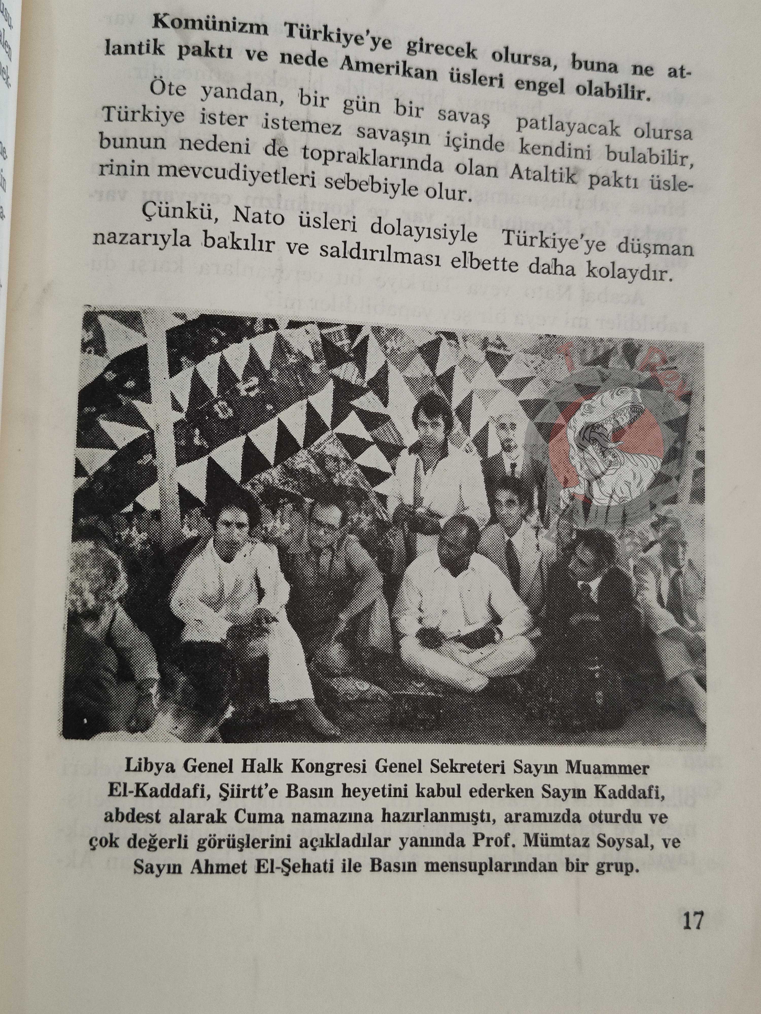 Muammer Kaddafi Libya Propaganda 1978 Turkish Book Turkey Gaddafi Interviews