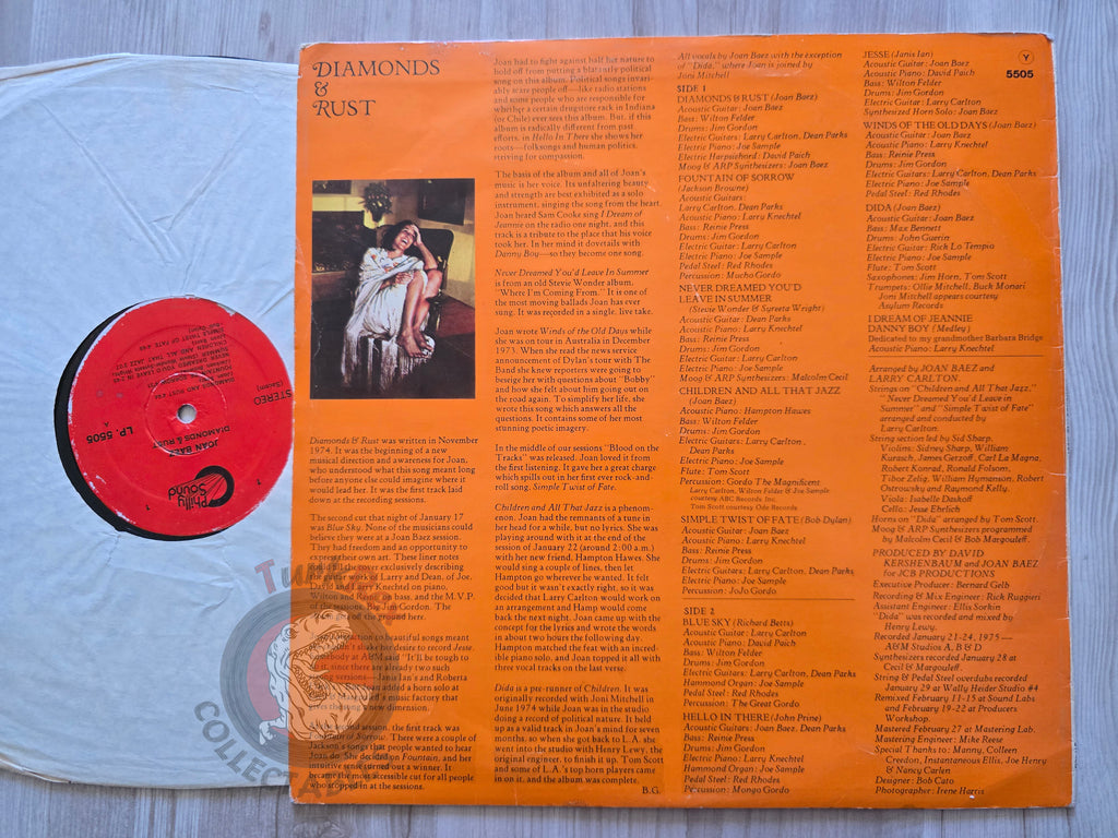 Joan Baez – Diamonds & Rust Turkish Pressing Vinyl Turkey Edition