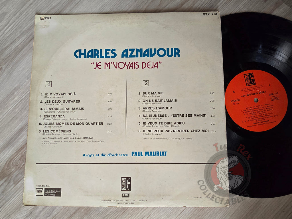 Charles Aznavour – Je M'Voyais Deja Turkish Pressing Vinyl Turkey Edition