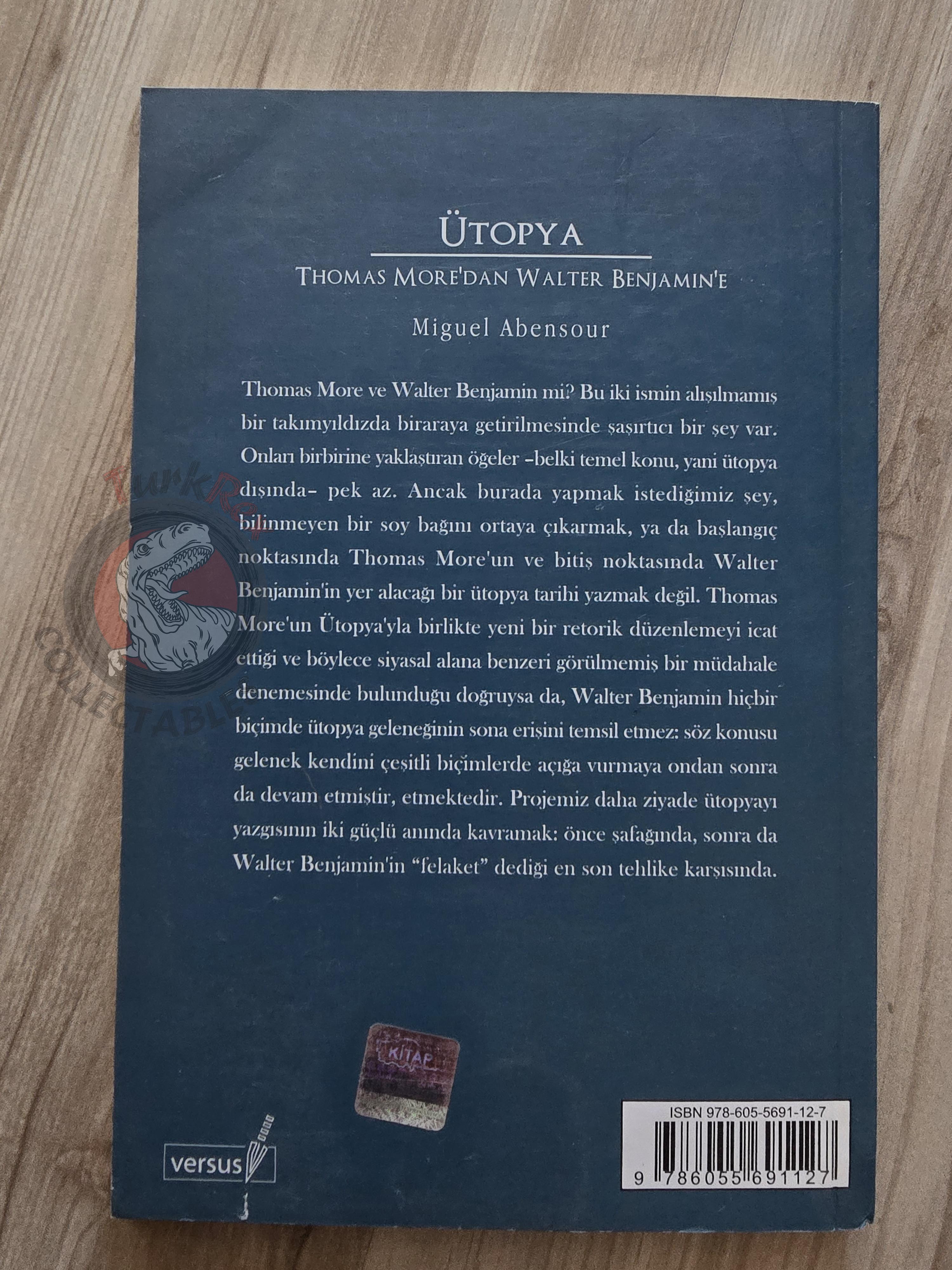 Miguel Abensour – Utopia from Thomas More to Walter Benjamin 2009 Turkish Book Turkey