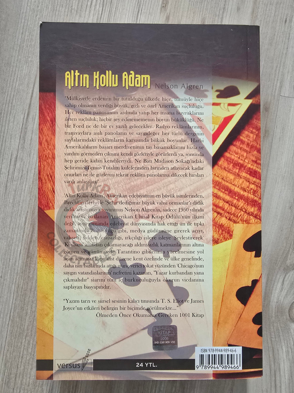 Nelson Algren – The Man with the Golden Arm 2007 Turkish Book Turkey