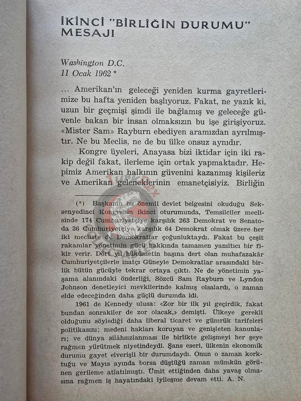 John F. Kennedy – The Burden and the Glory 1966 1st HC Turkish Book Turkey