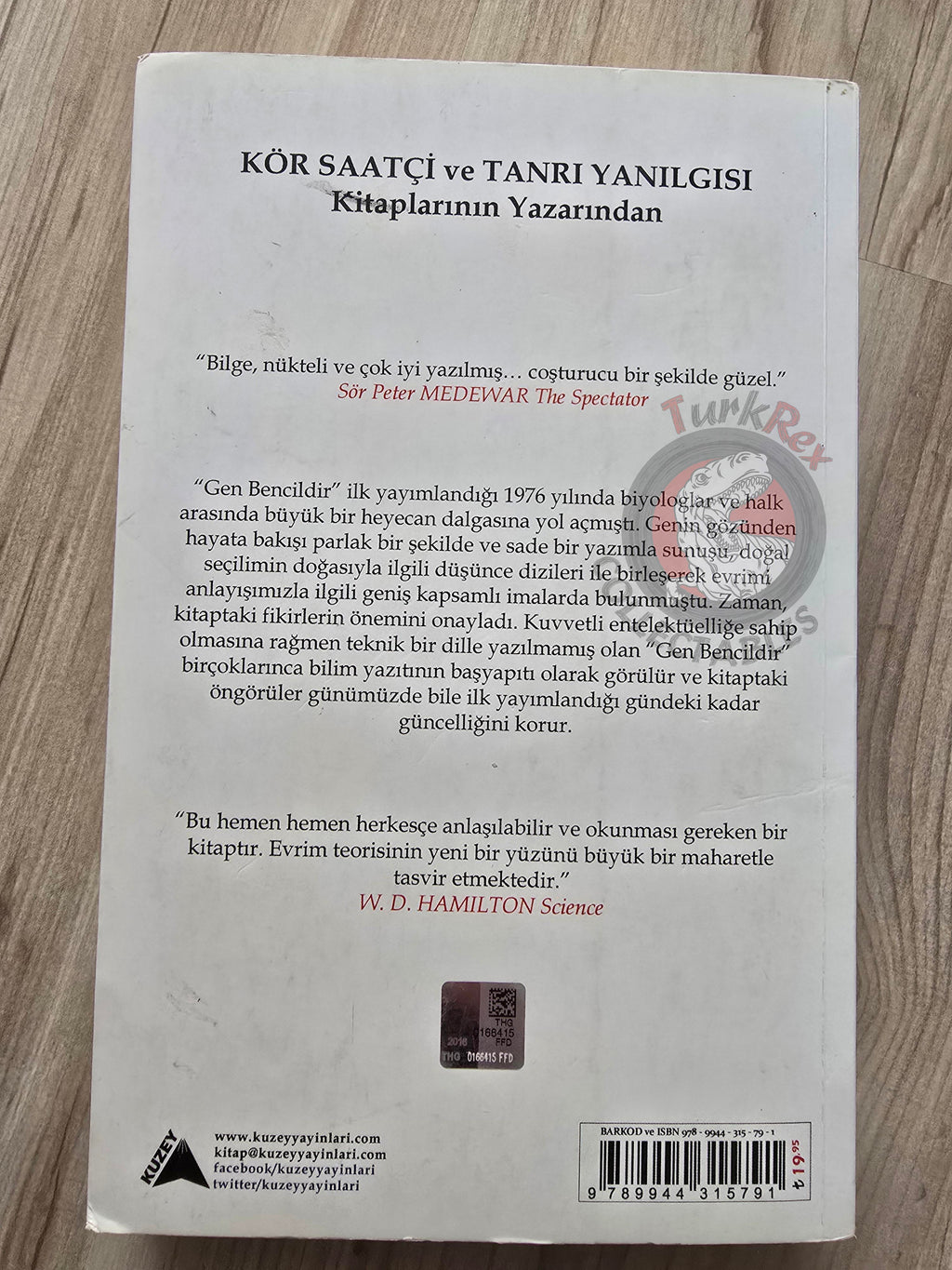 Richard Dawkins – The Selfish Gene 2016 Turkish Book Turkey