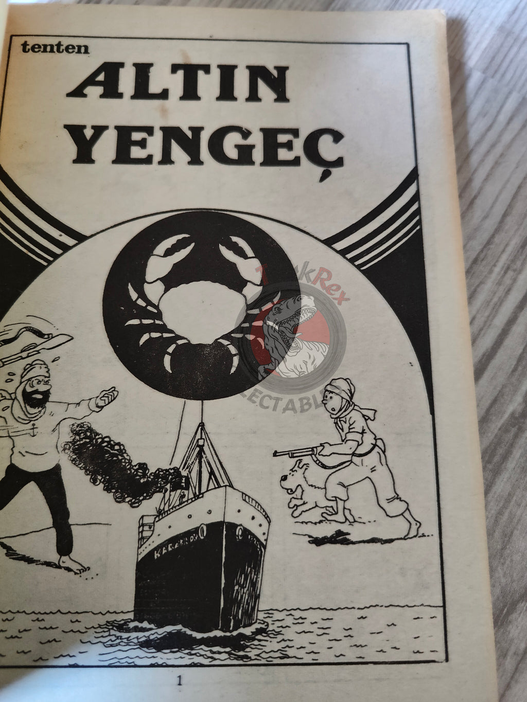 Tintin – The Crab with the Golden Claws mid 1980s Turkish Edition Comic Turkey 1