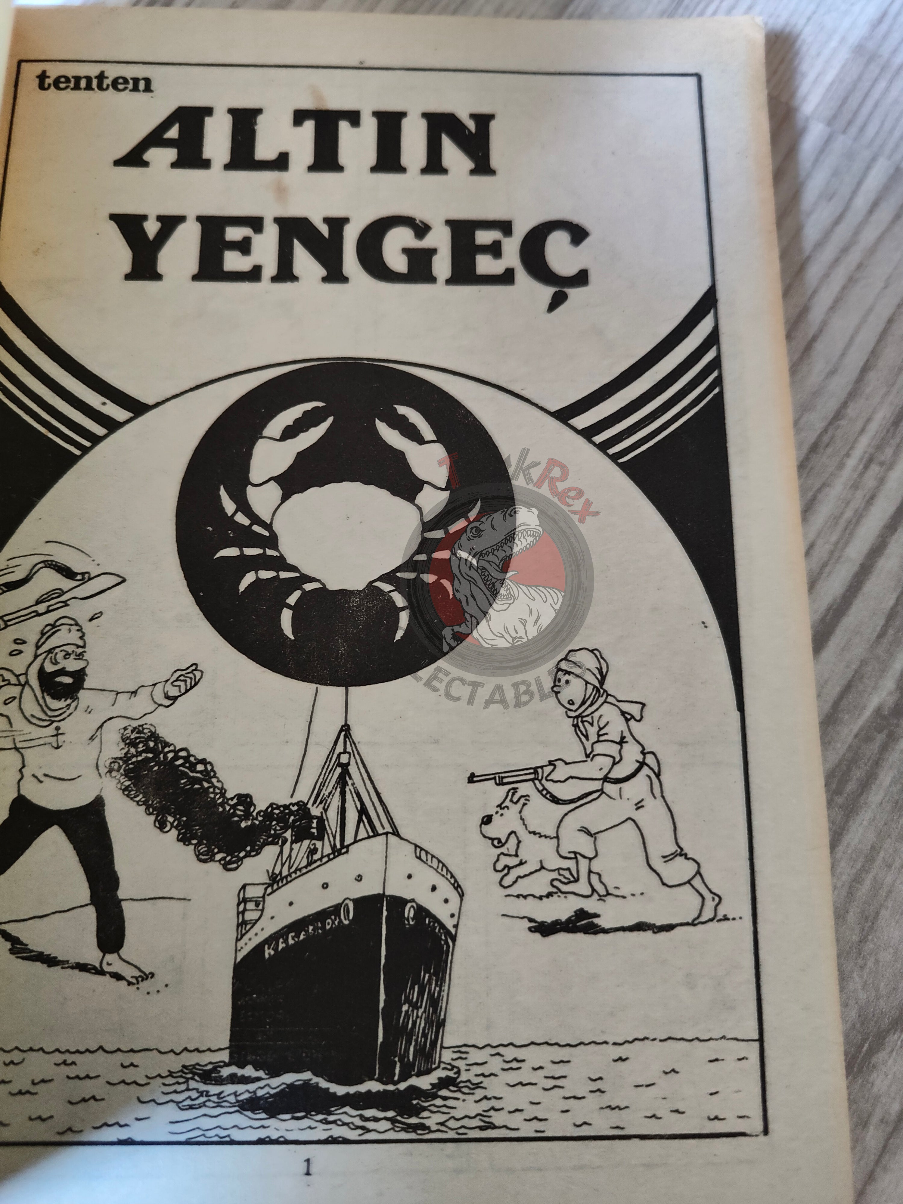 Tintin – The Crab with the Golden Claws mid 1980s Turkish Edition Comic Turkey 1