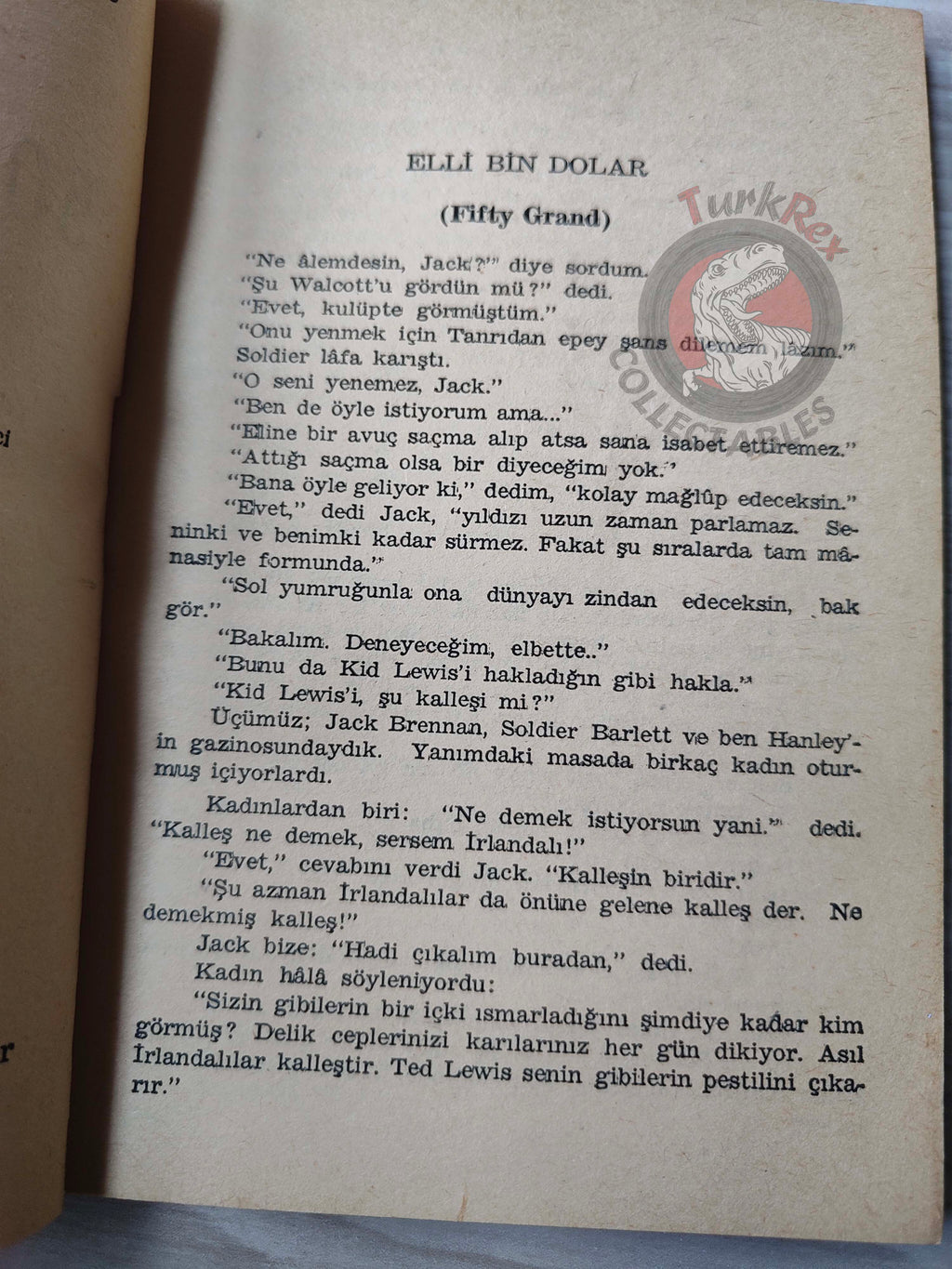 Ernest Hemingway – Fifty Grand 50 1964 Turkish Book Turkey