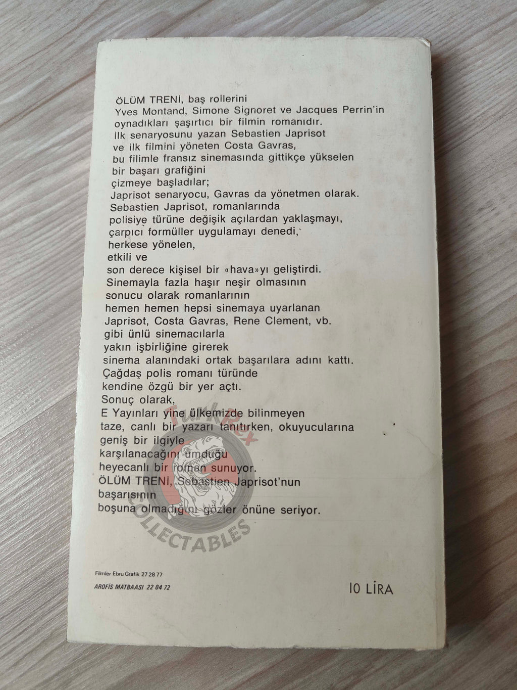 Sébastien Japrisot – Compartiment tueurs 1973 1st Turkish Book Turkey