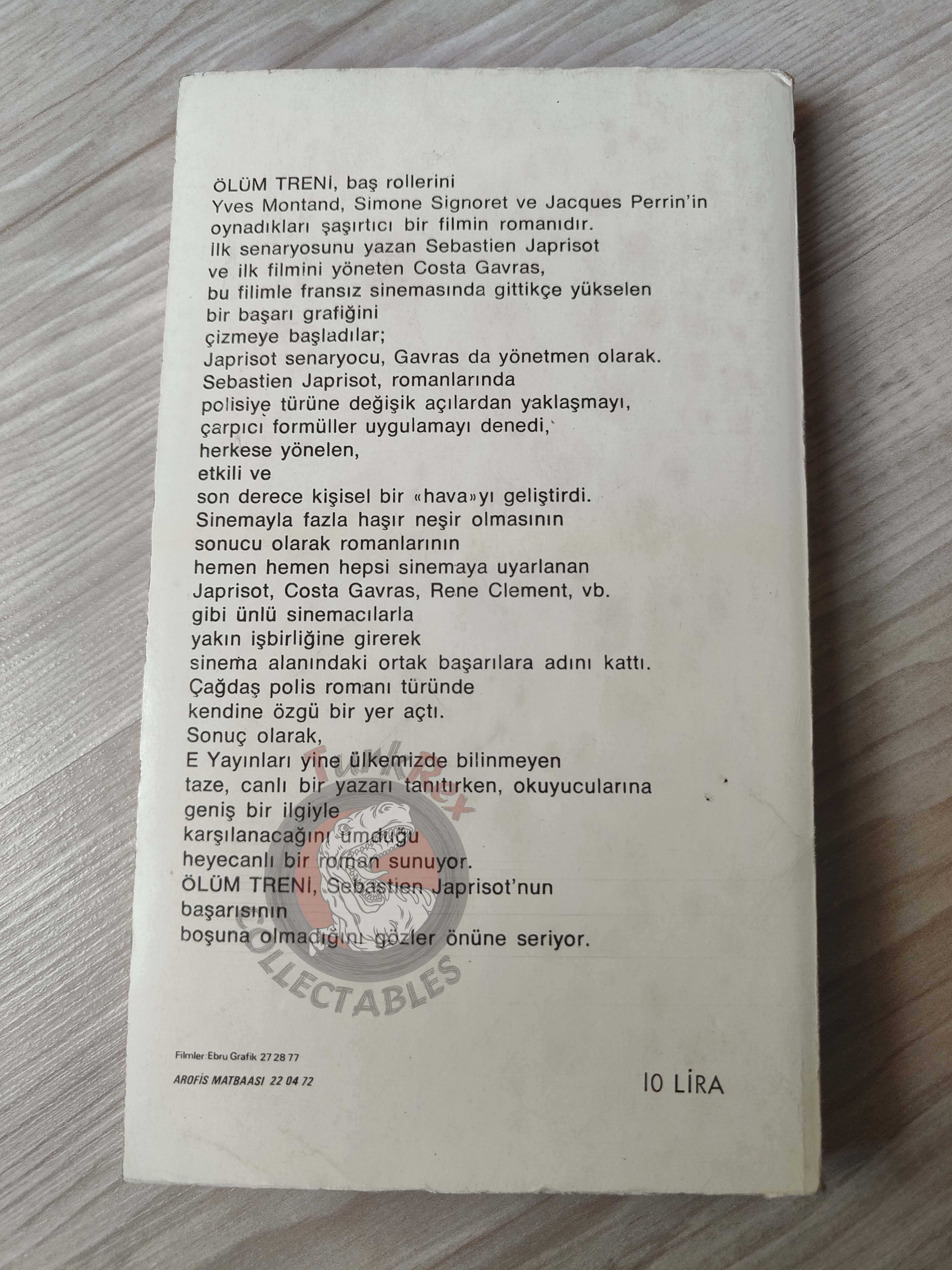 Sébastien Japrisot – Compartiment tueurs 1973 1st Turkish Book Turkey