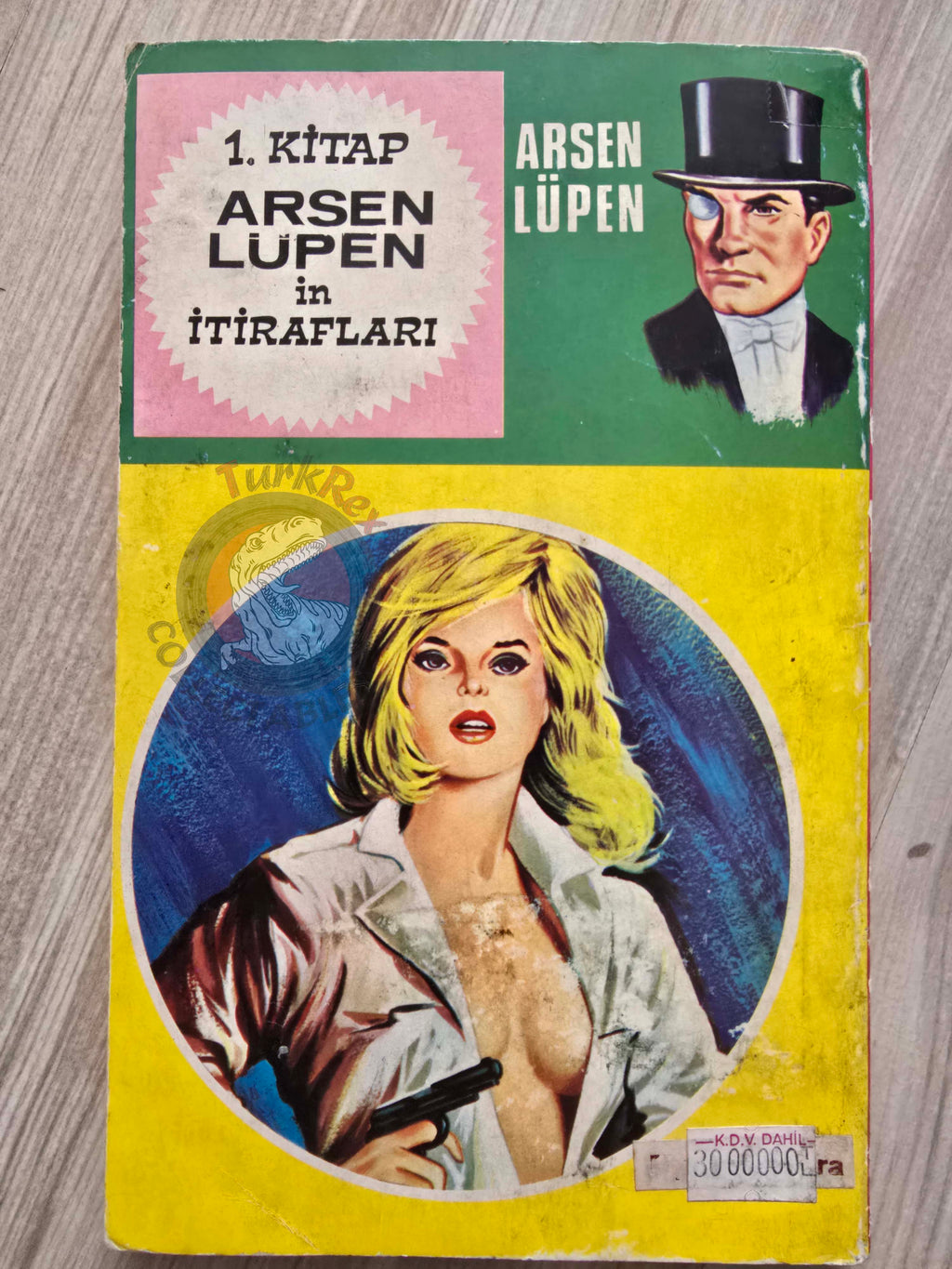 Arsène Lupin #4 La Demoiselle aux yeux verts 1972 Turkish Book Turkey Maurice Leblanc
