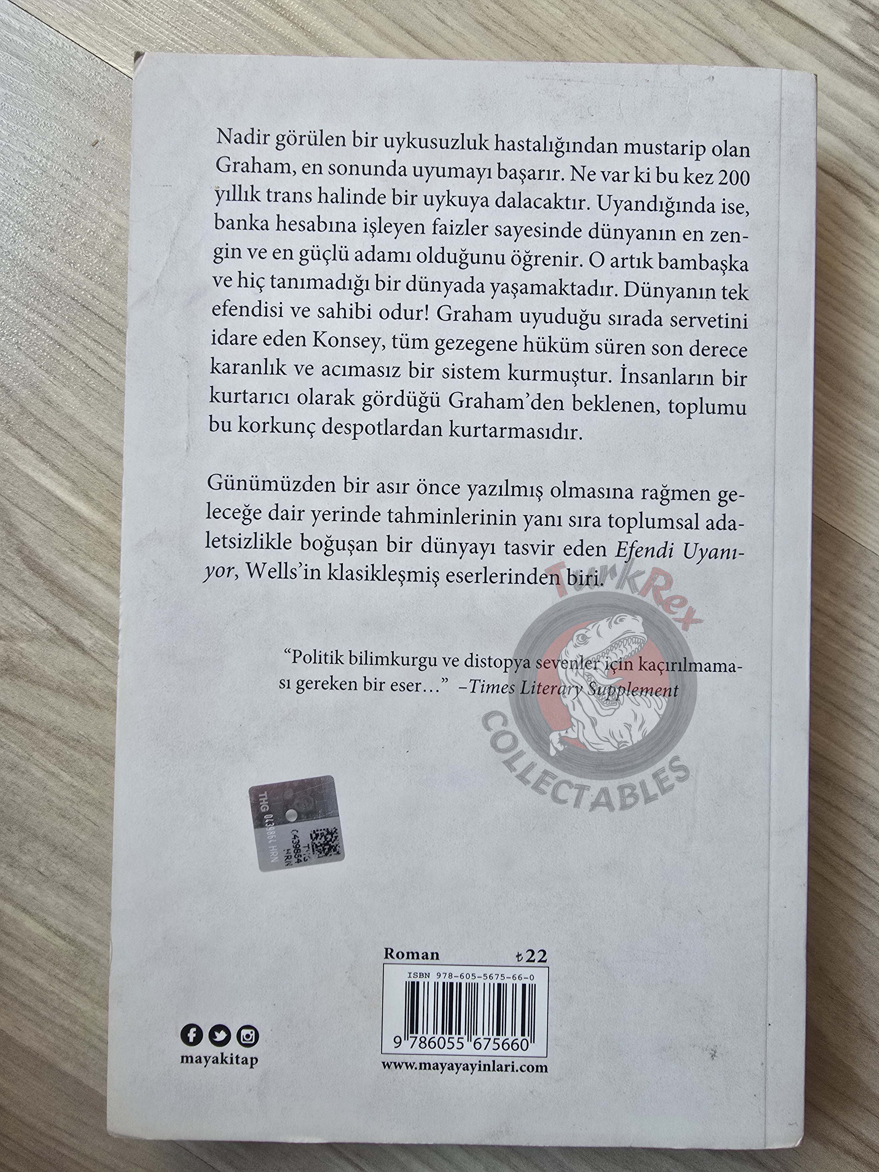 H. G. Wells – The Sleeper Awakes Turkish Book Turkey