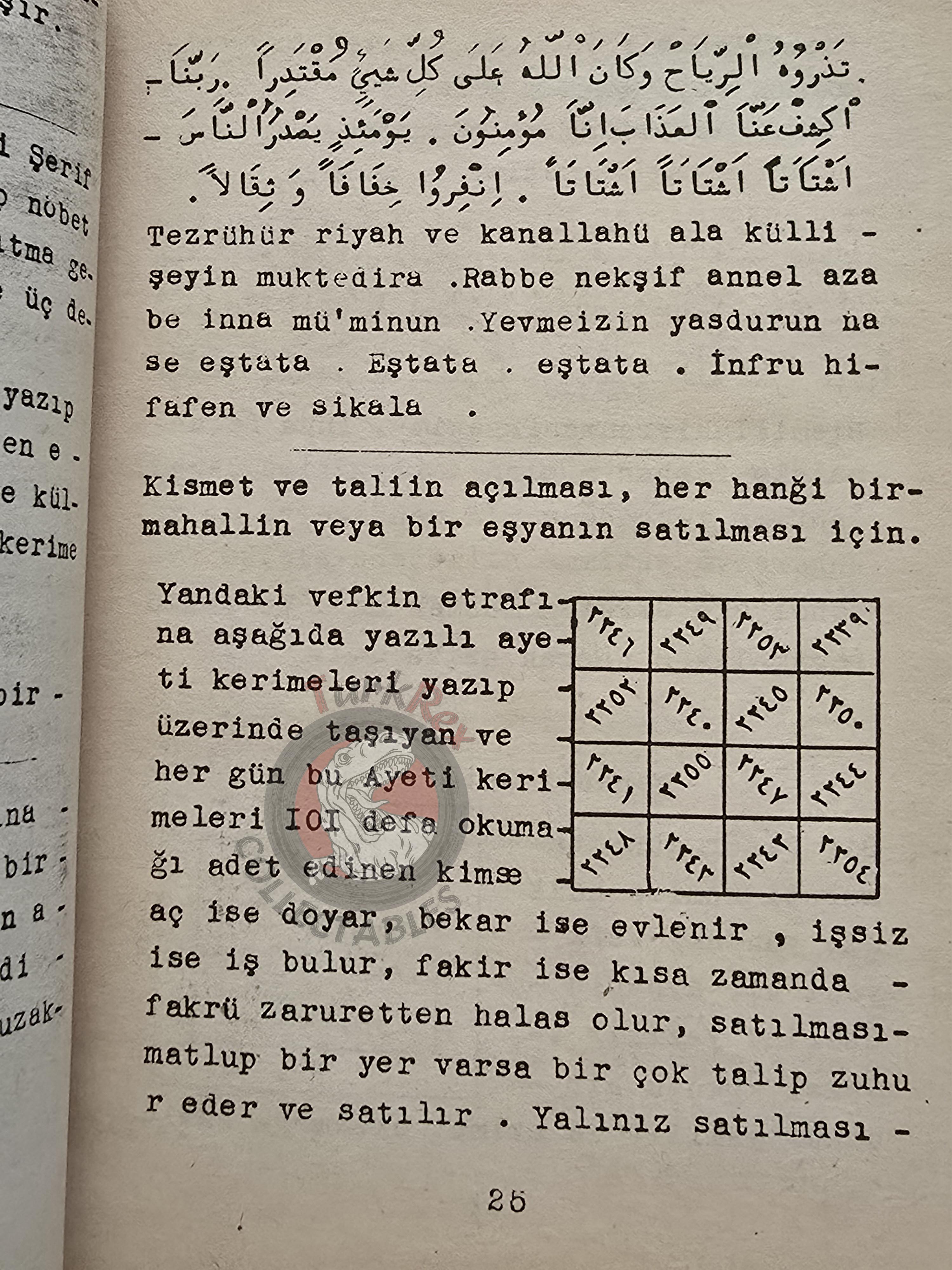 Hidden Sciences Vol 8 Islamic Occult Havass Vefq Spells Charm Turkish Book Islam Talisman