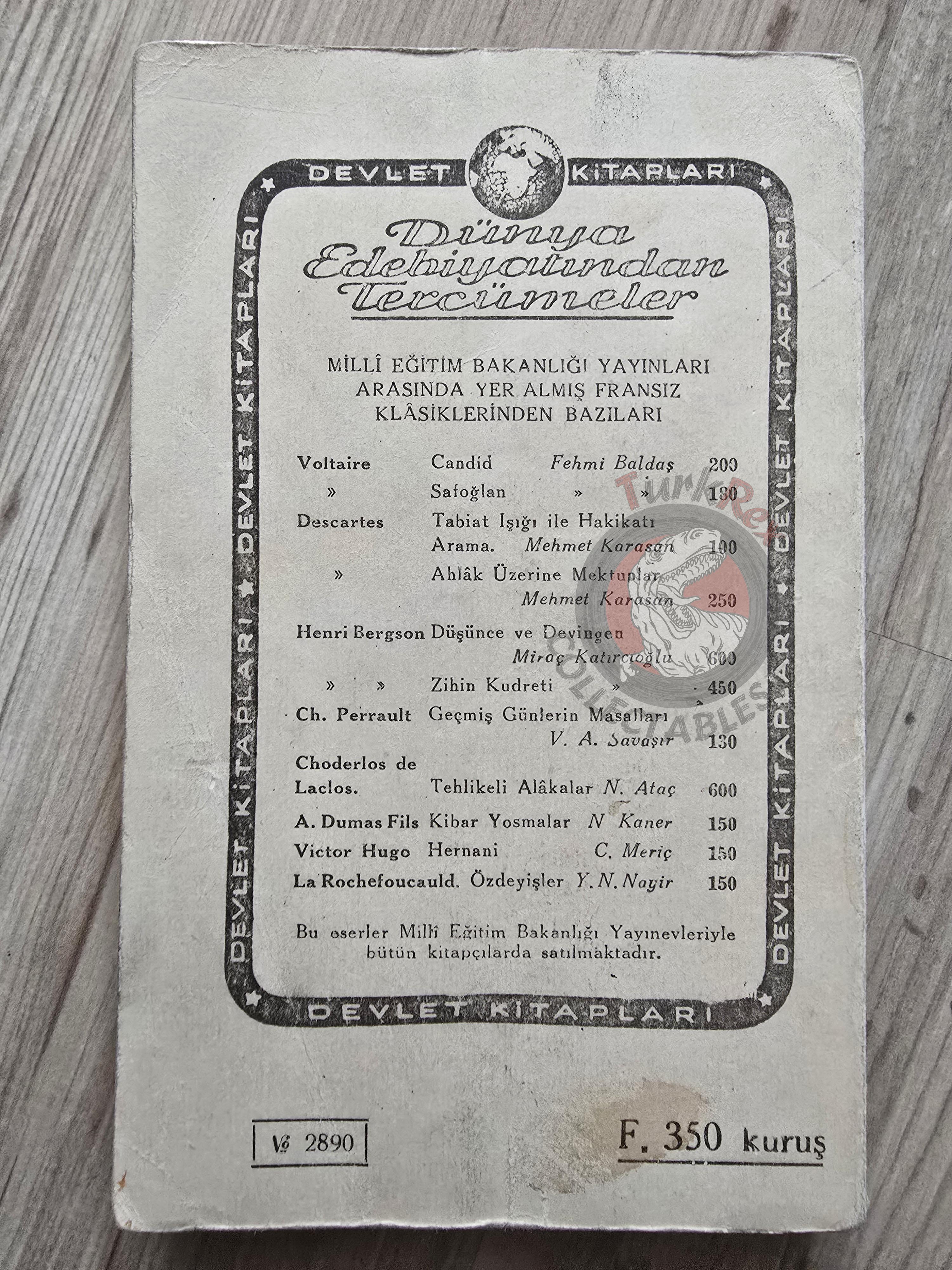 René Descartes – Meditations on First Philosophy 1962 Turkish Book Turkey