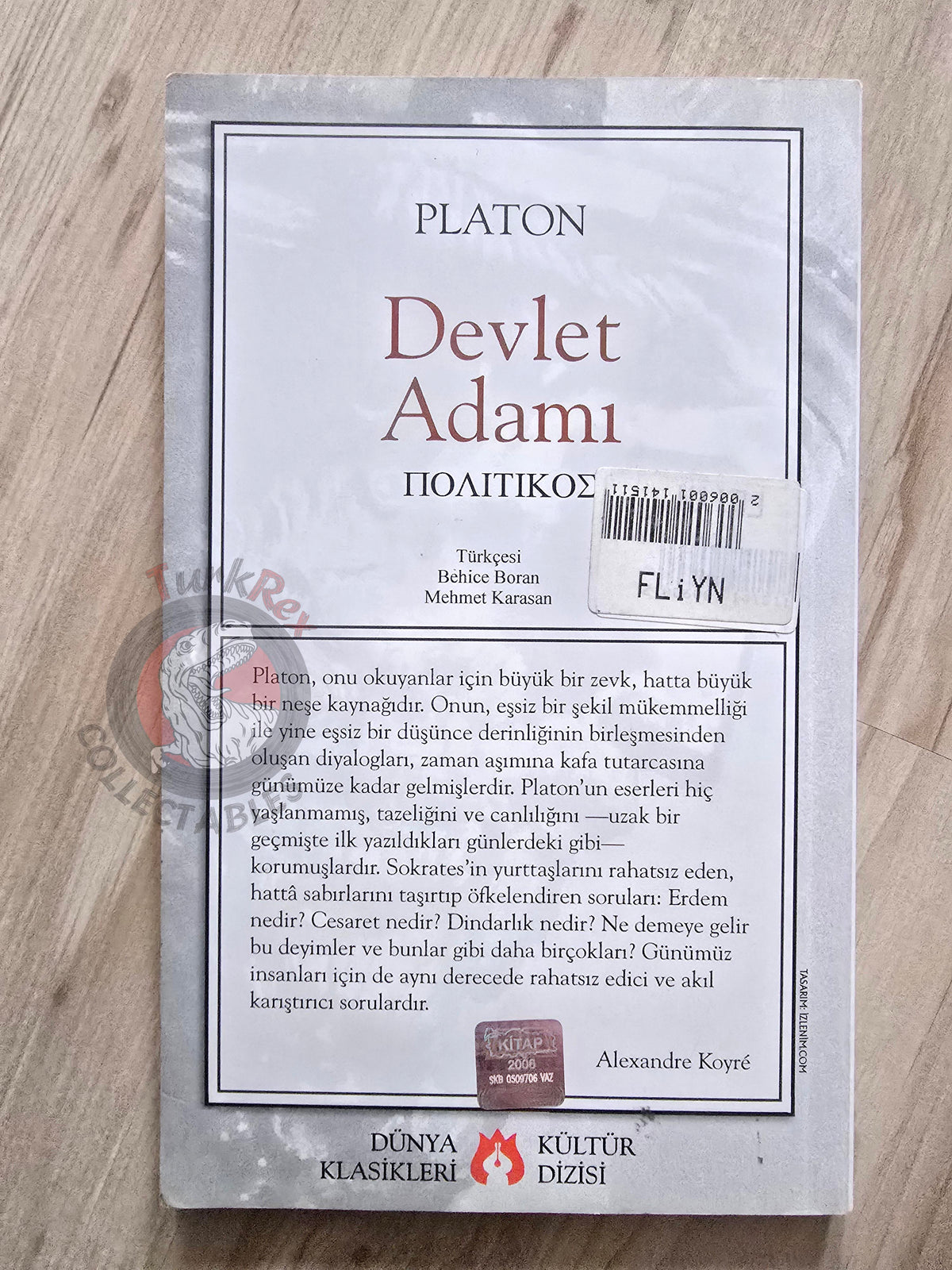Plato – Statesman 2001 Turkish Book Turkey