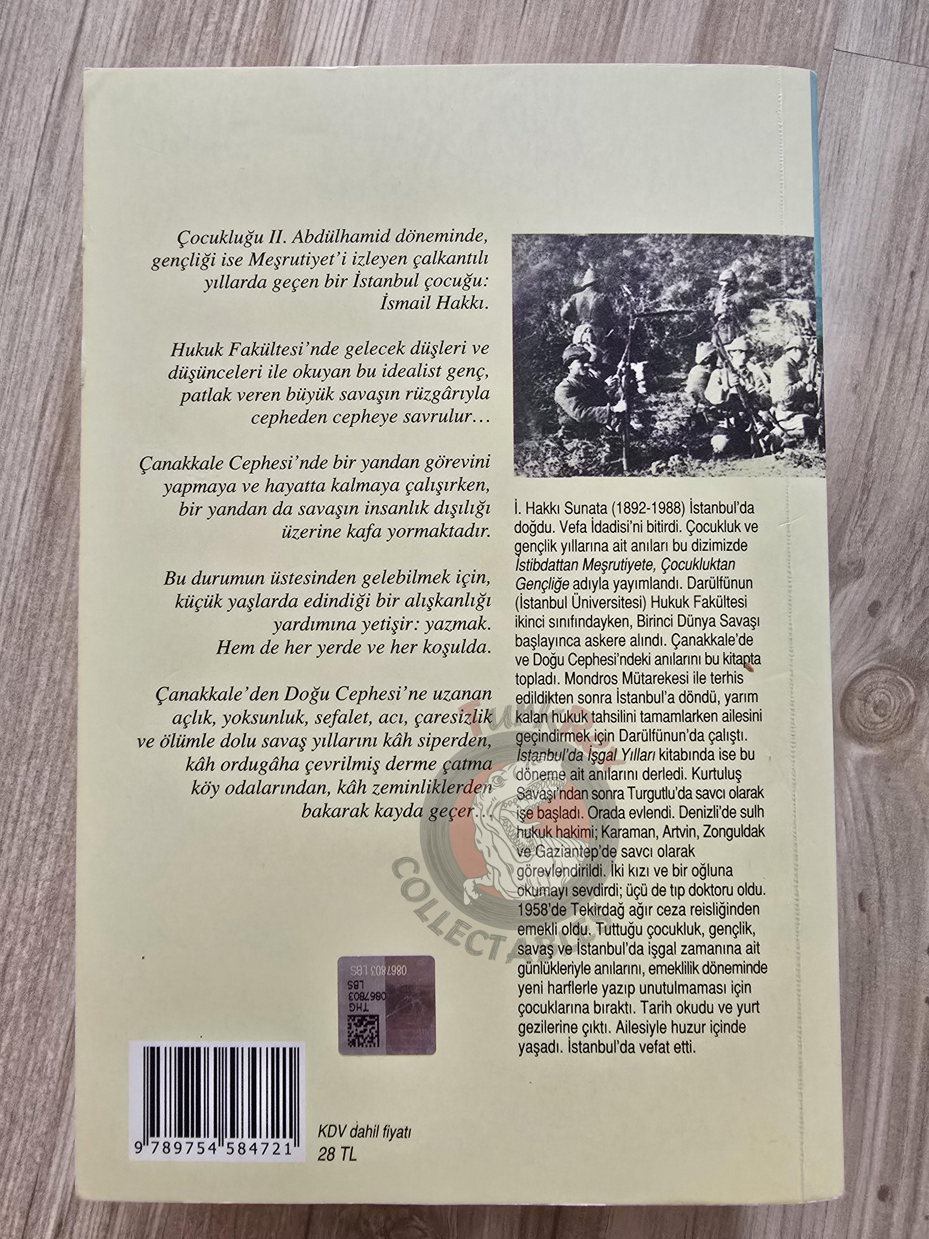 Hakkı Sunata – From Gallipoli to the Caucasus: Memoirs of WW1 2018 Turkish Book Turkey
