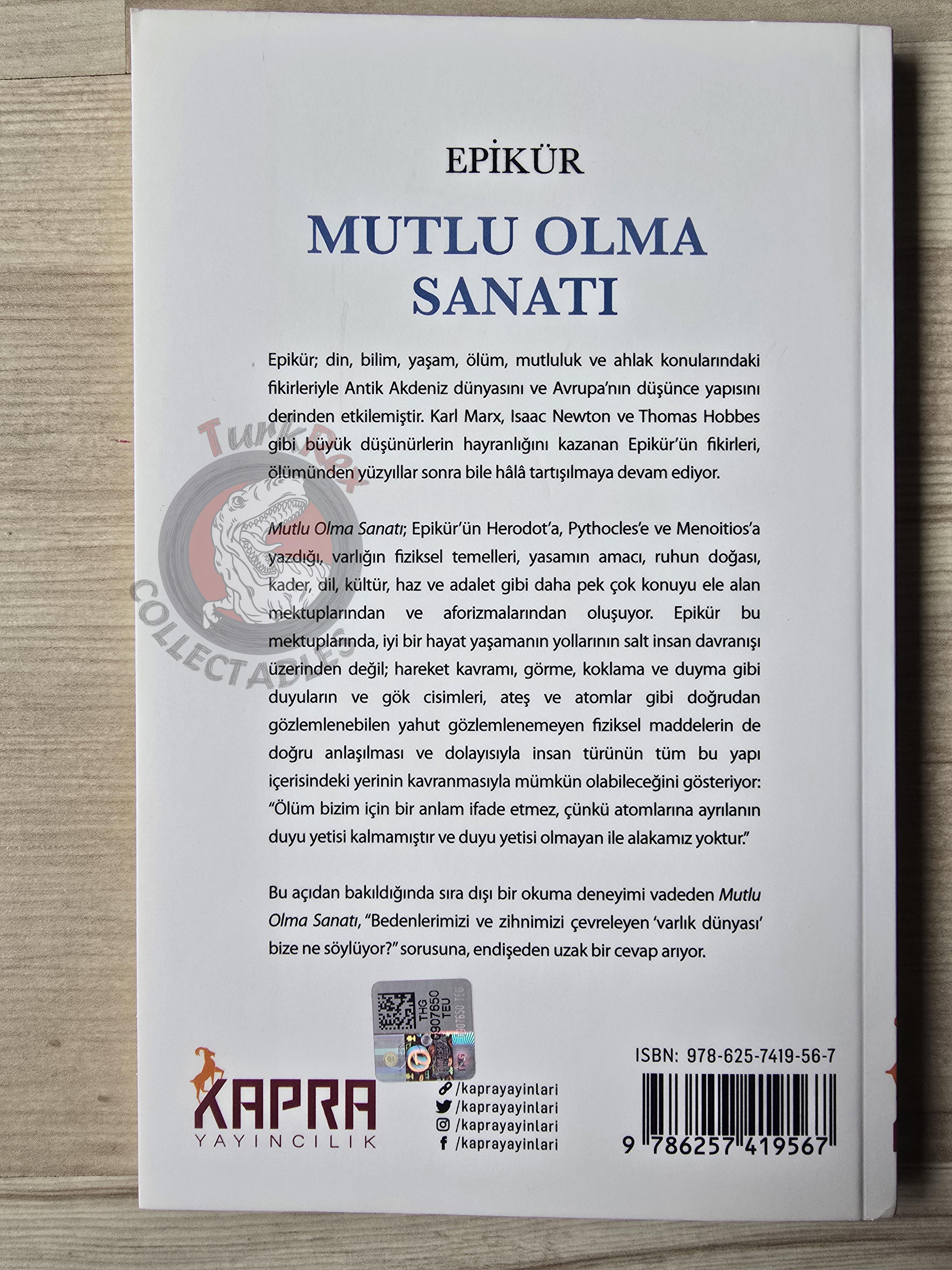 Epicurus – The Art of Happiness 2021 Turkish Book Turkey