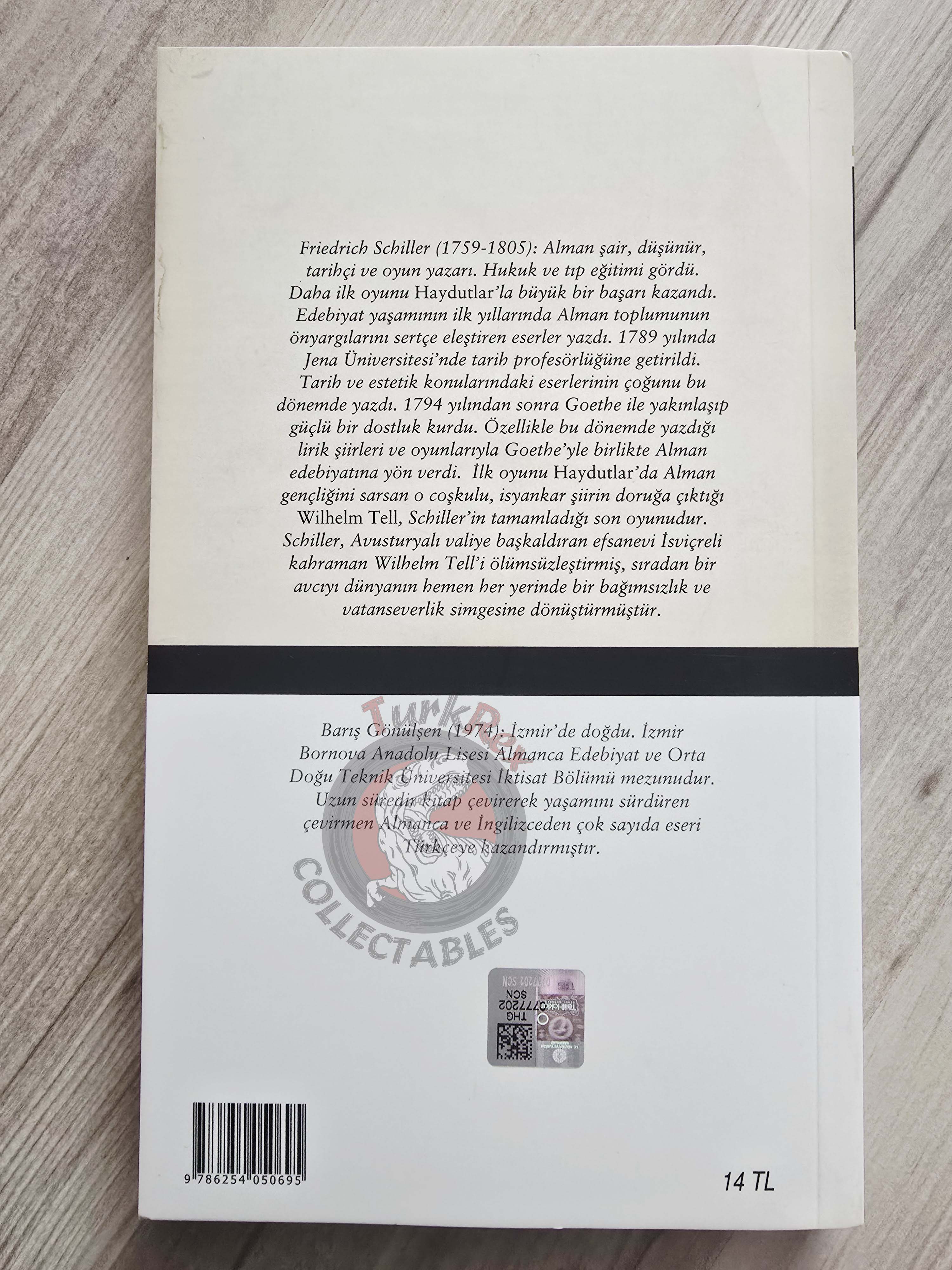 Friedrich Schiller – William Tell 2020 Turkish Book Turkey