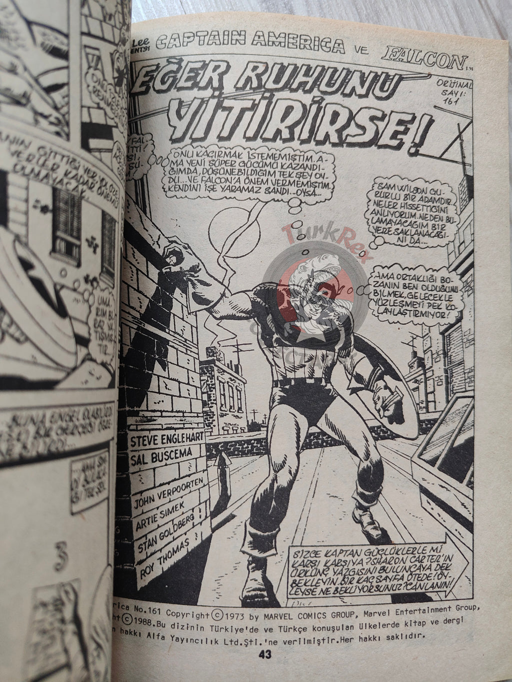 Captain America – Issue #2 1988 Turkish Comic Turkey #159 #160 #161 #162