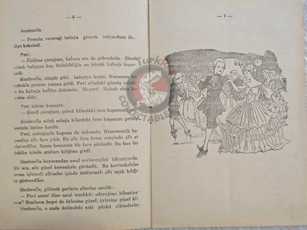 Grimm Brothers – Cinderella 1958 Turkish Book Turkey Illustrated