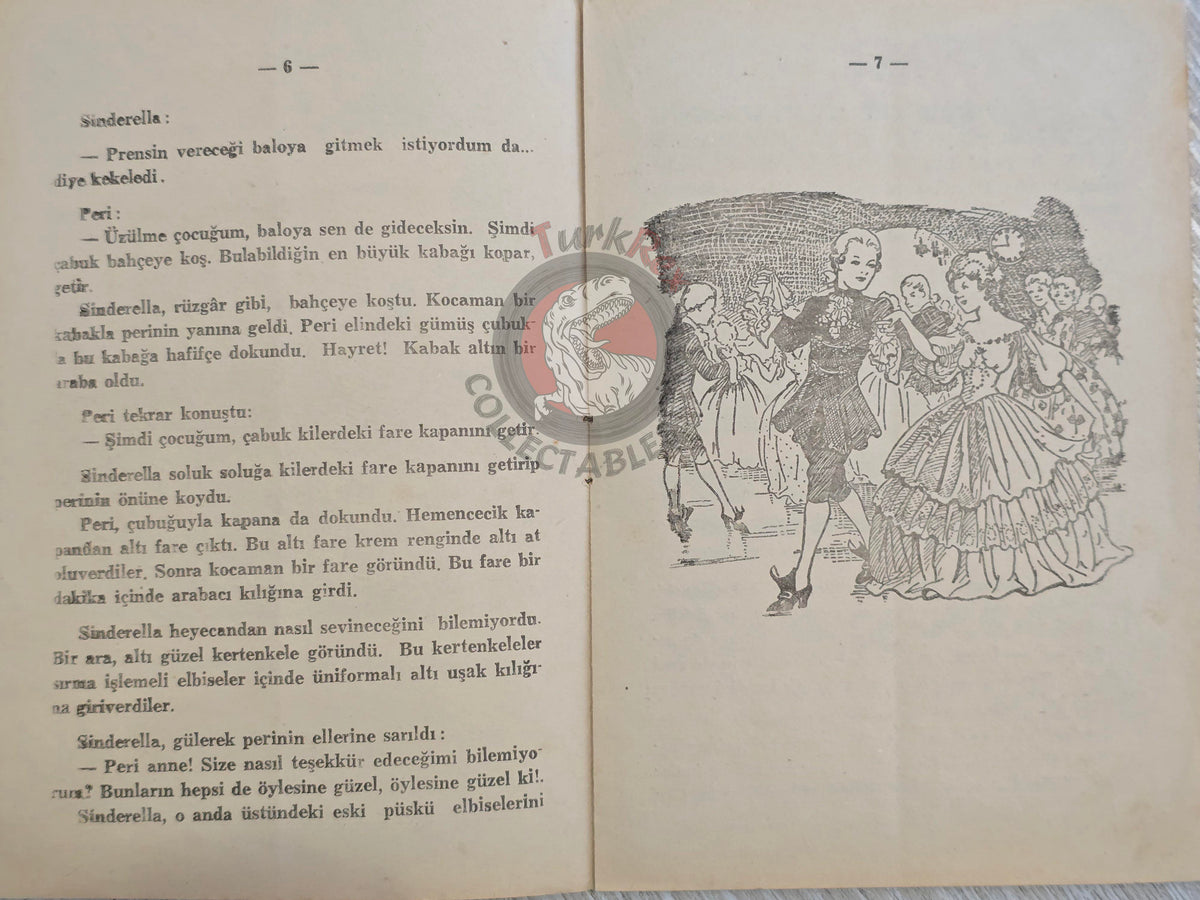Grimm Brothers – Cinderella 1958 Turkish Book Turkey Illustrated