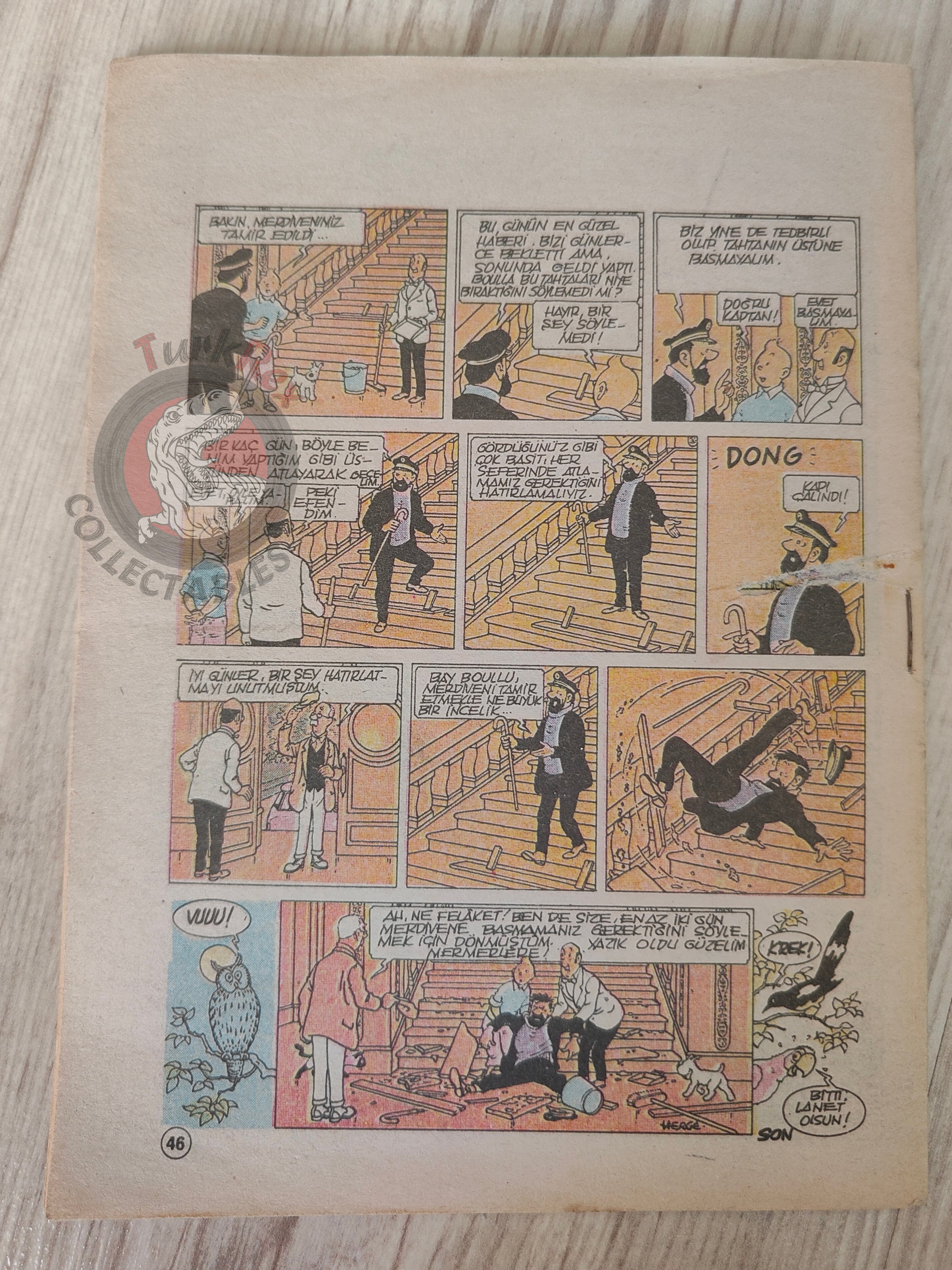 Tintin – The Castafiore Emerald 1989 Turkish Edition Comic Turkey