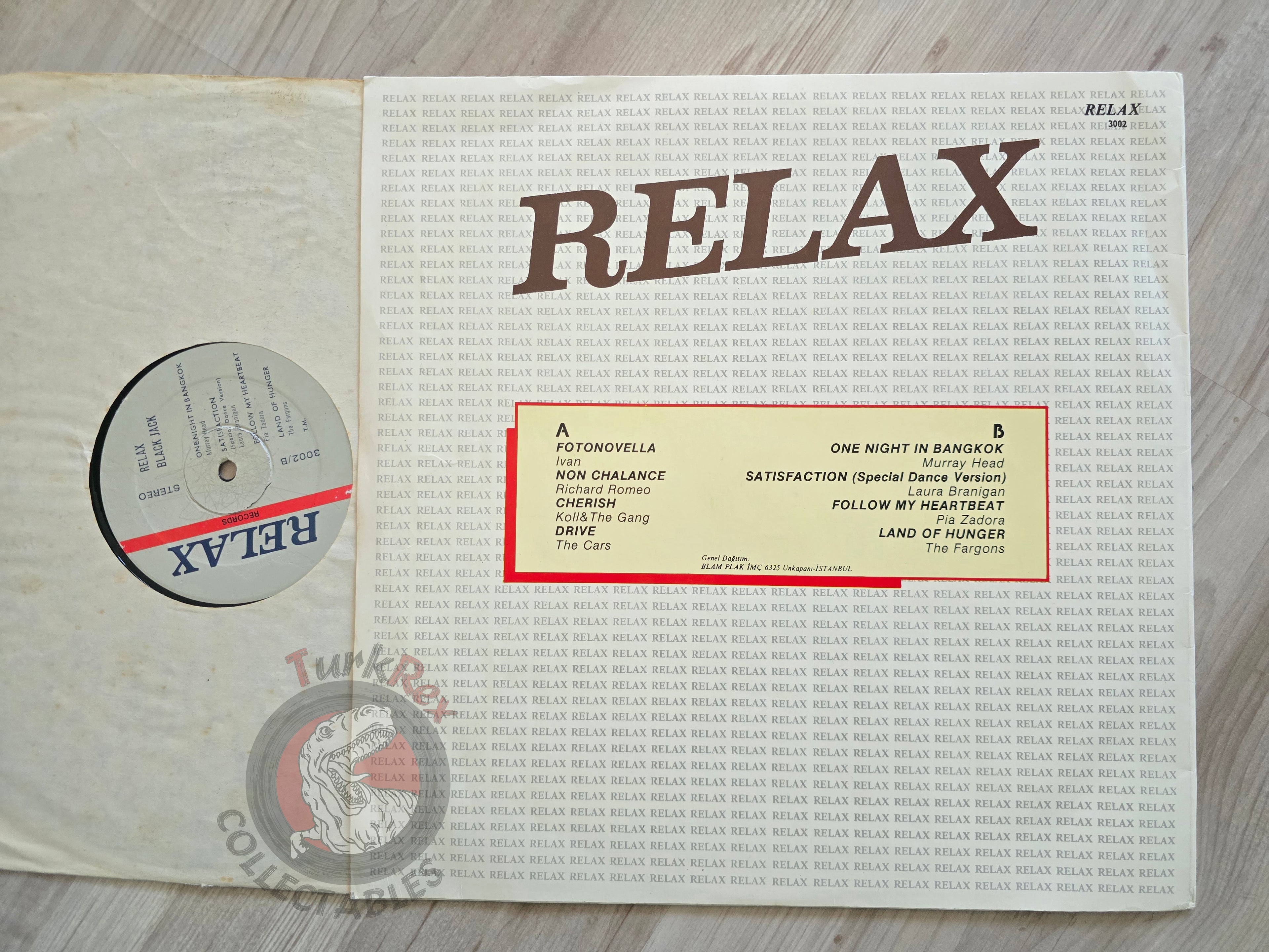 Various – Relax Black Jack Turkish Pressing Vinyl Turkey Edition