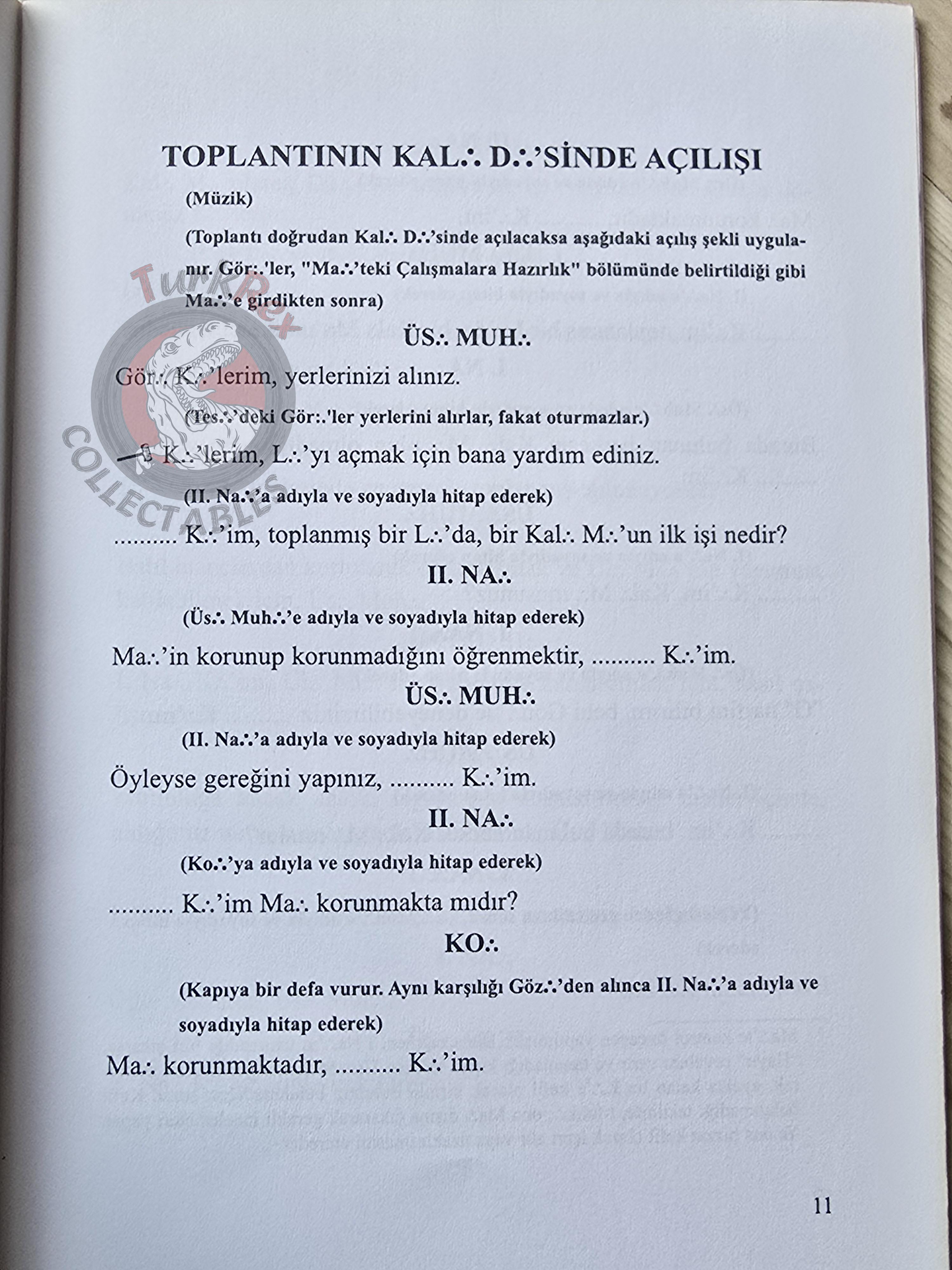 Turkish Freemasonry 2nd Degree Ritual Fellow Craft 2012 Booklet Masonic Masons of Turkey
