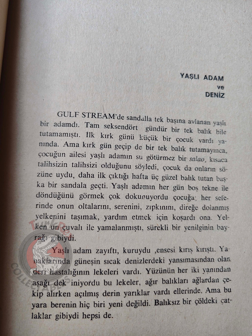 Ernest Hemingway – The Old Man and the Sea 1972 Turkish Book Turkey