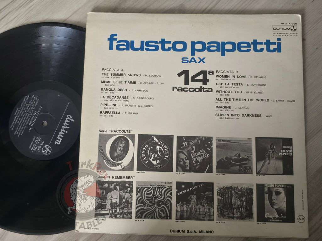 Fausto Papetti – 14a Raccolta Turkish Pressing Vinyl Turkey Edition