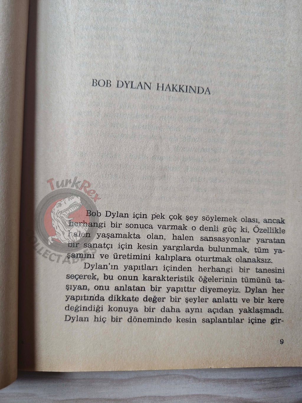 Bob Dylan Biography Book 1985 1st by Turkish Writer Book Turkey