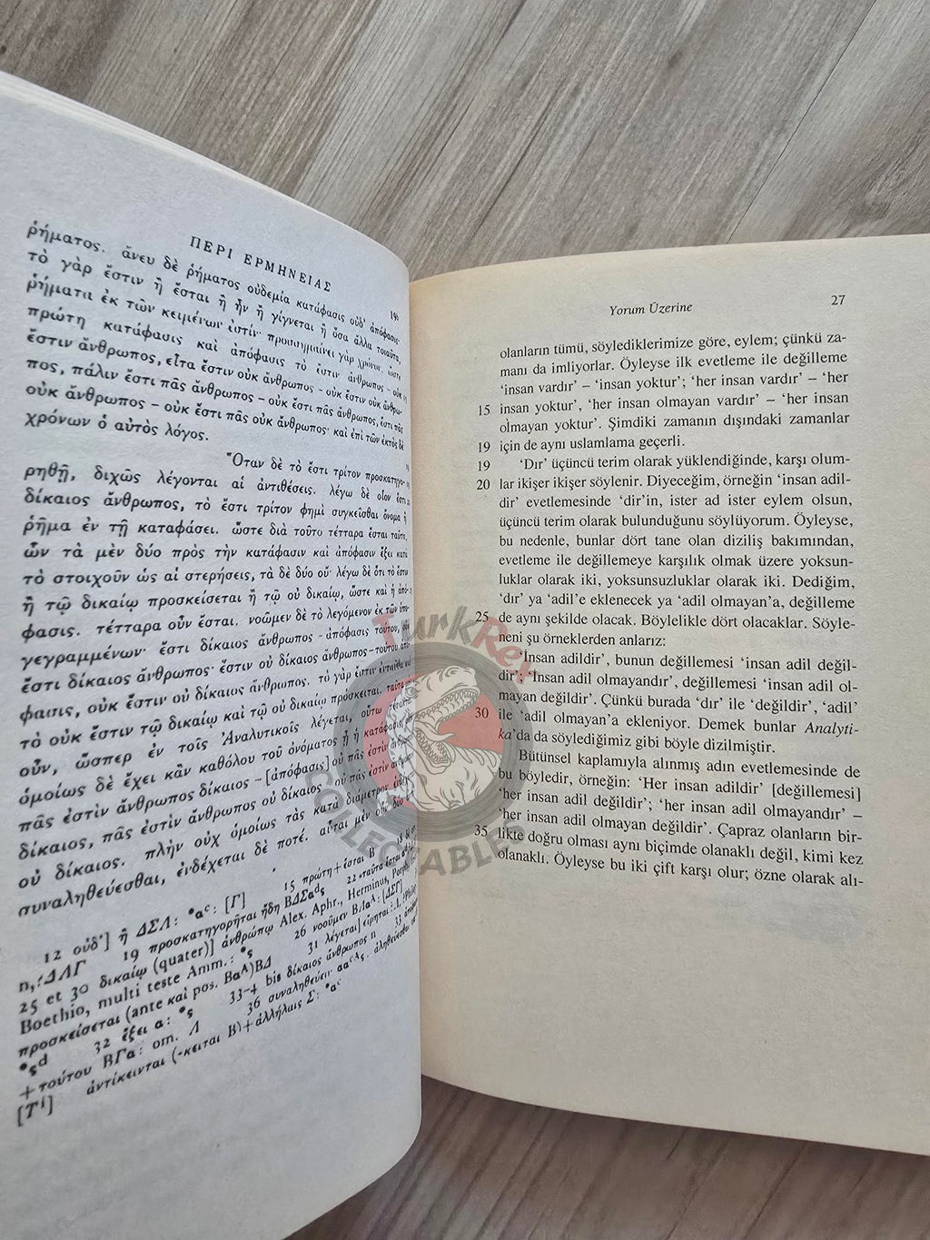 Aristotle – On Interpretation 2002 Turkish Book Turkey