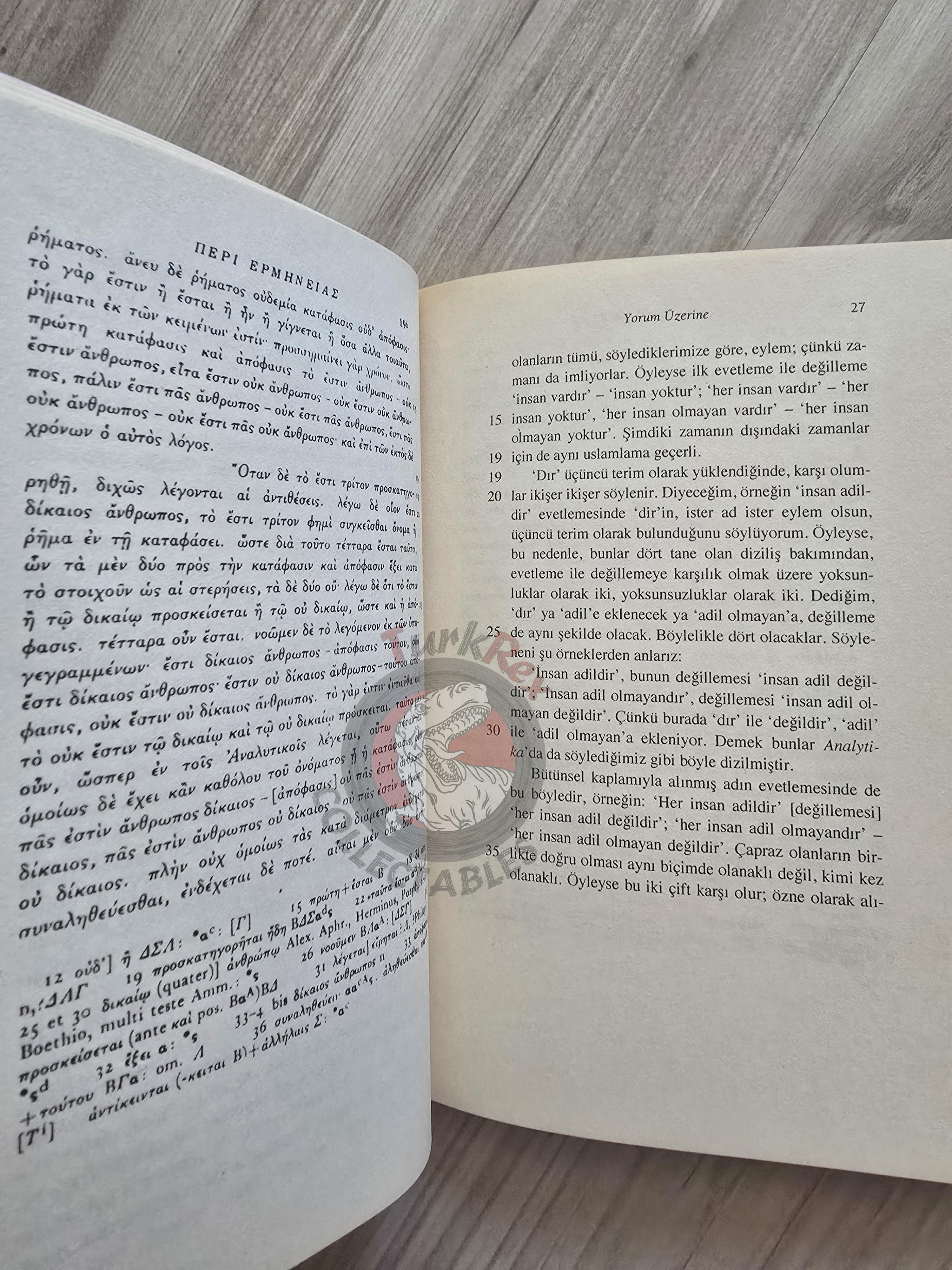 Aristotle – On Interpretation 2002 Turkish Book Turkey