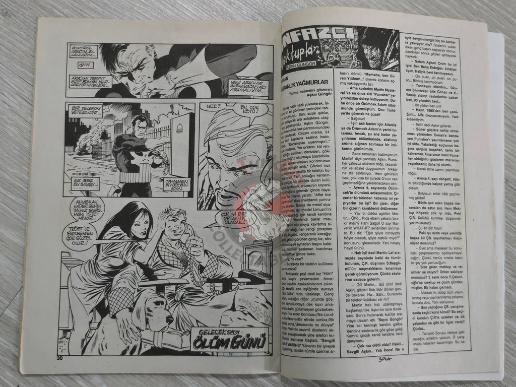 The Punisher #9 1992 Turkish Comic Turkey #2 1986 series Magazine #4