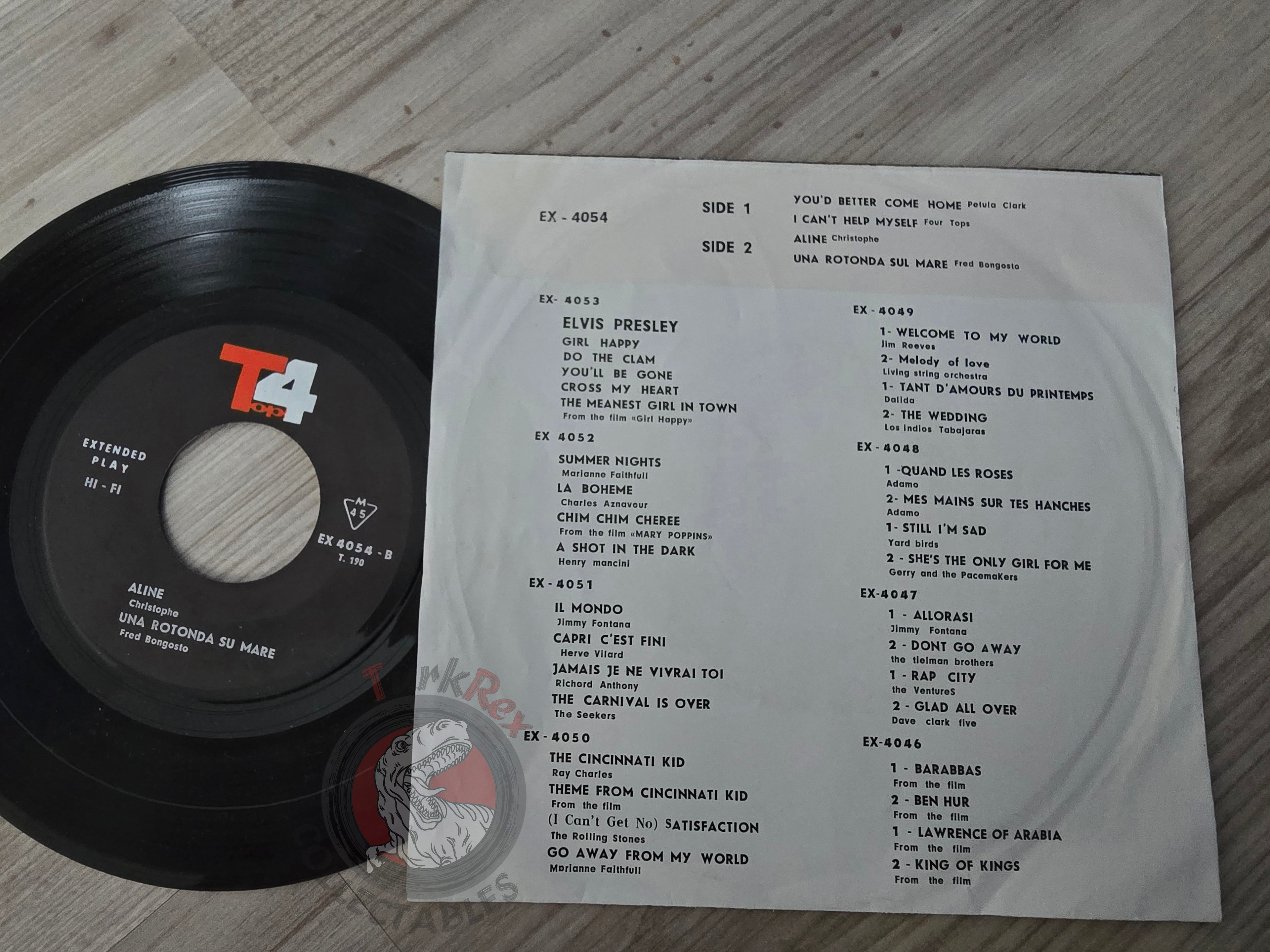 Petula Clark / Four Tops / Christophe / Fred Bongusto 7" Iran Pressing Vinyl Iranian Edition 2