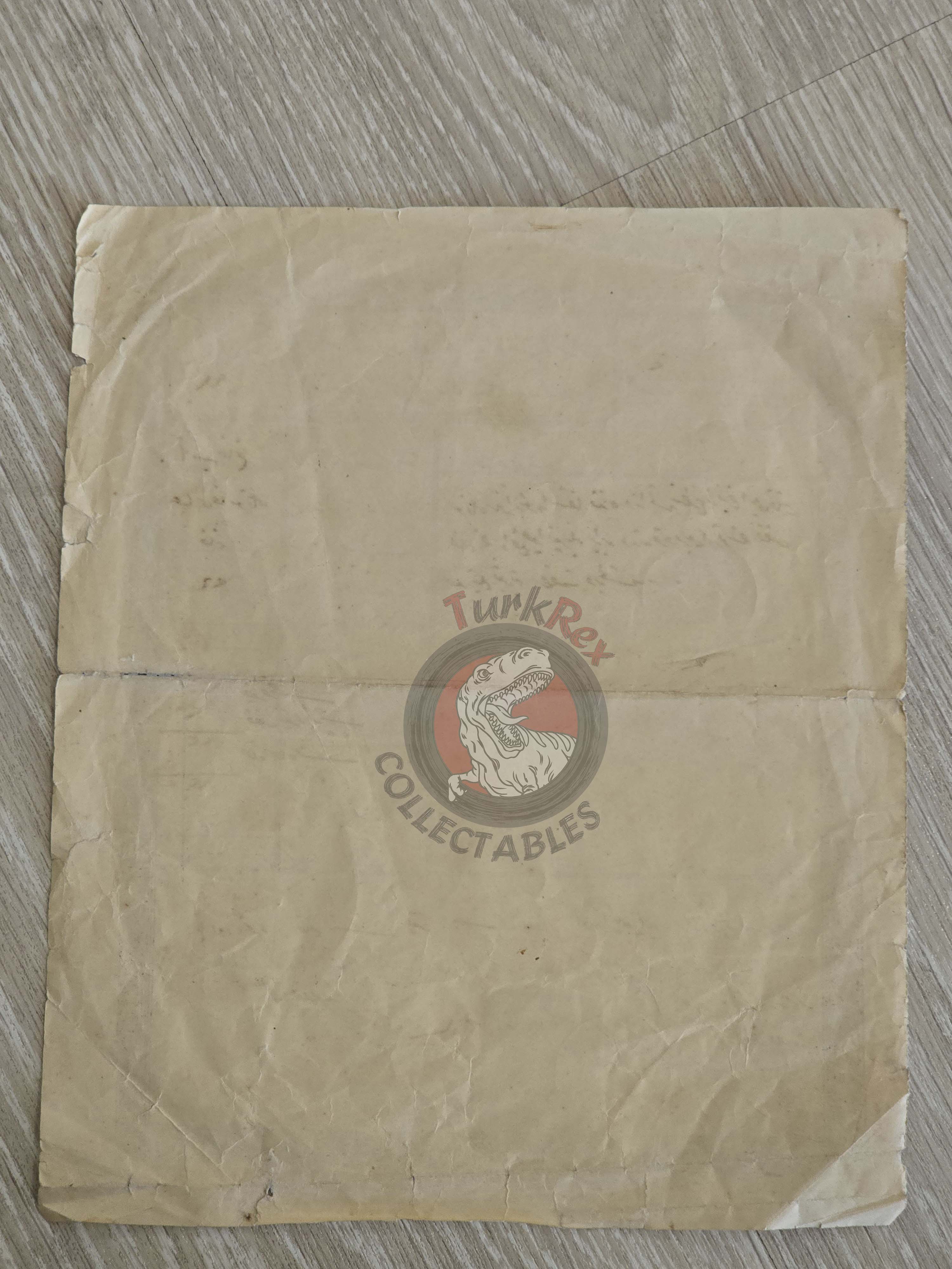 Ottoman Building Permit Certificate 1918 from İzmir Municipality Architecture Empire