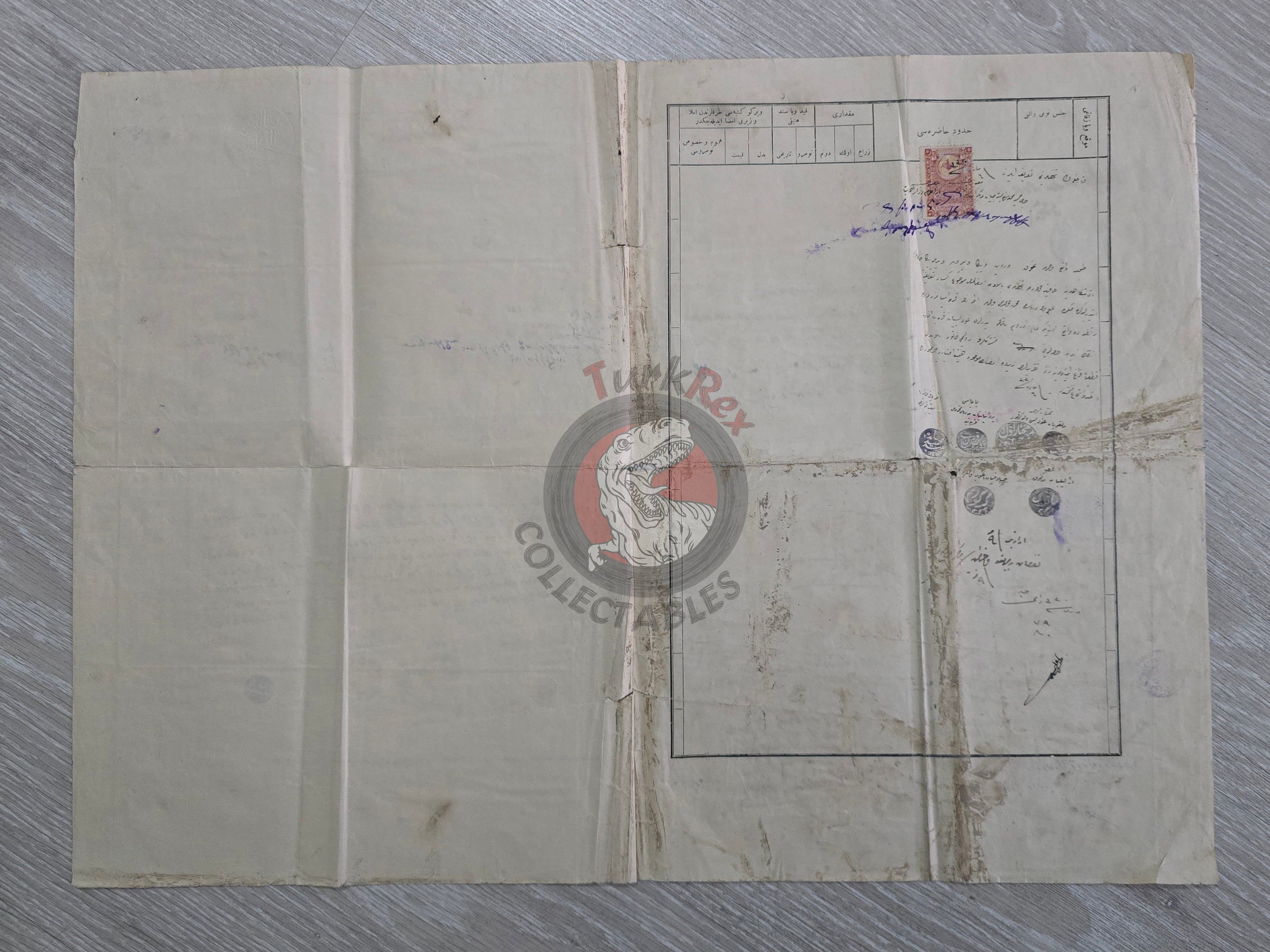 Ottoman 1914 Land Deed Vineyard in Adana Karaenbiya Title Armenian Family Armenia