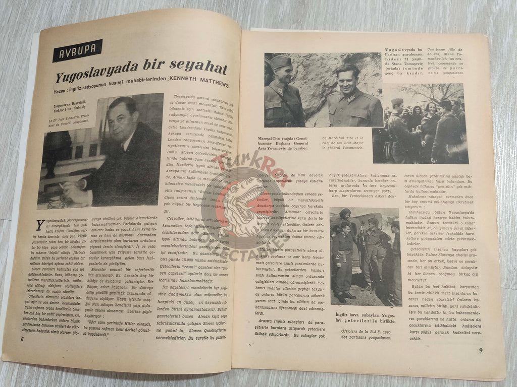 Realite 1944 British Propaganda Mag Turkish Turkey French Greece Yugoslavia WW2 era Marshal von Rundstedt