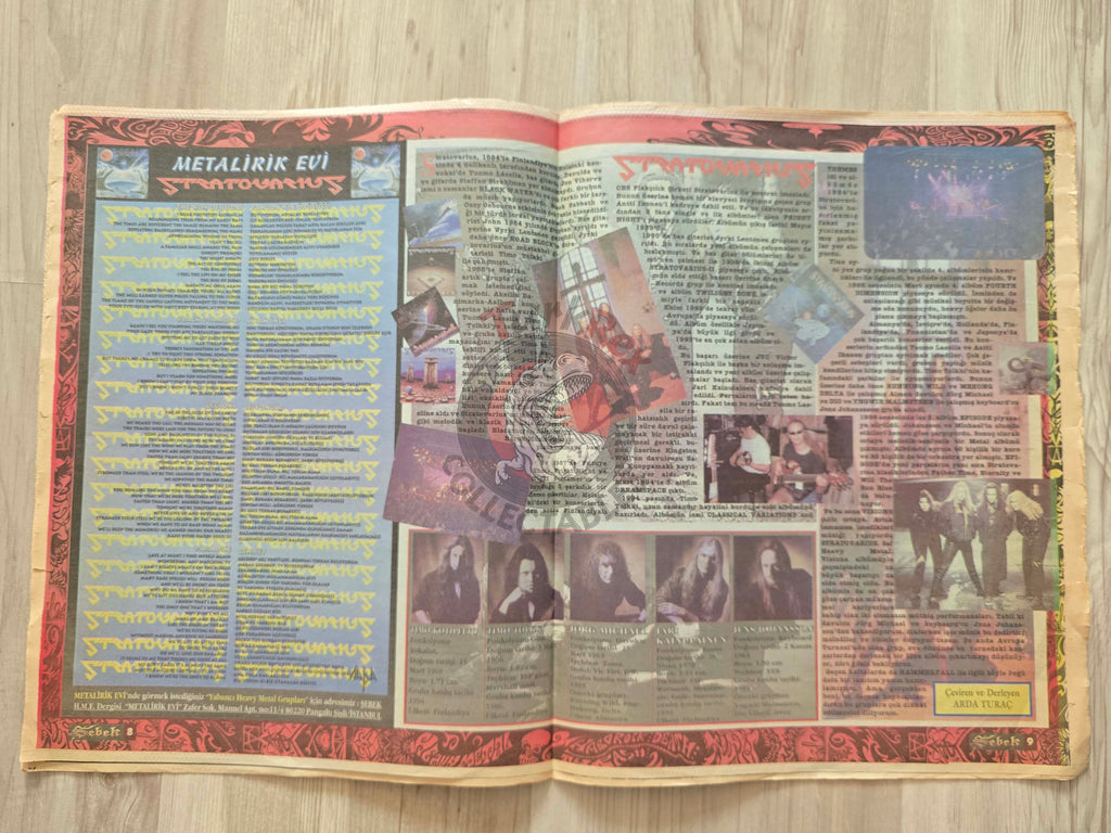 Şebek Fanzine 1997 Rob Halford Judas Priest  Turkish Mag Stratovarius Led Zeppelin Metallica