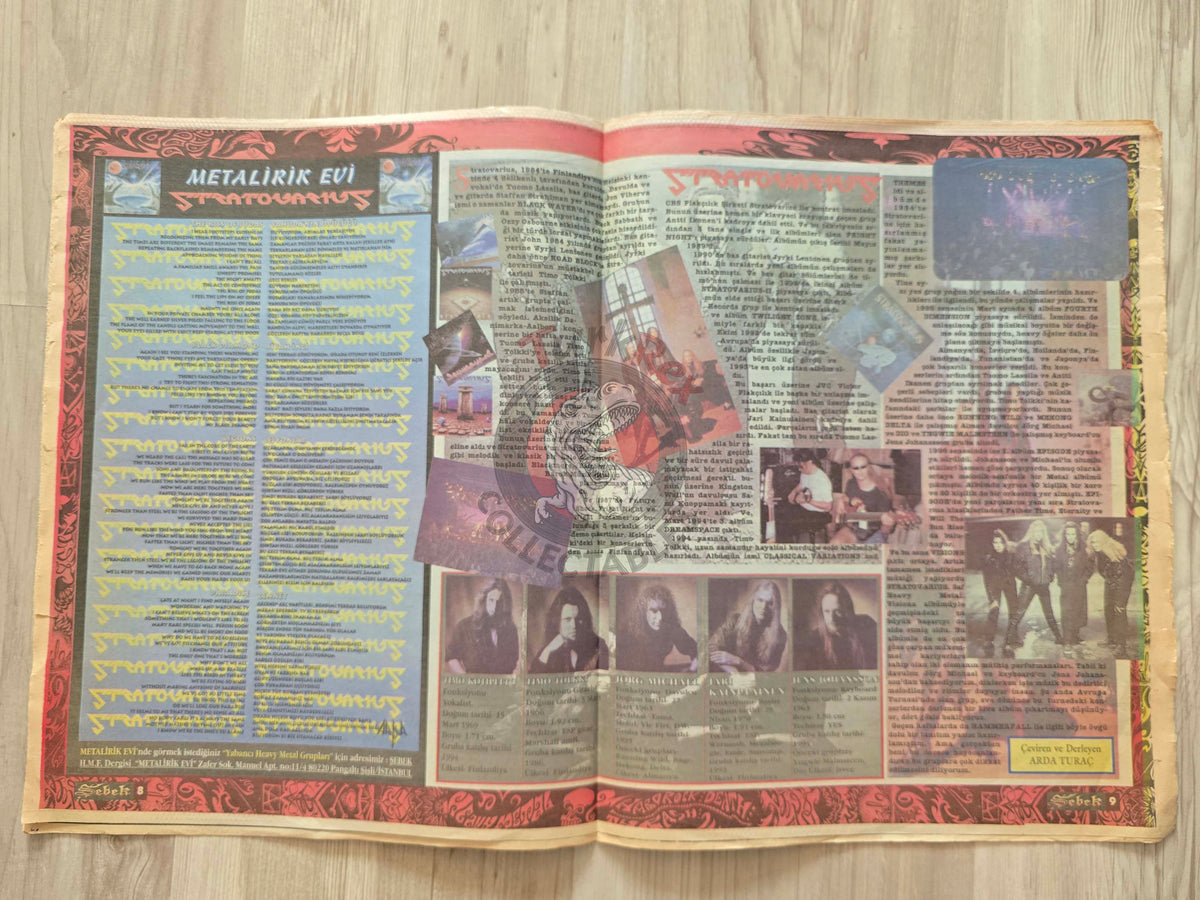 Şebek Fanzine 1997 Rob Halford Judas Priest  Turkish Mag Stratovarius Led Zeppelin Metallica