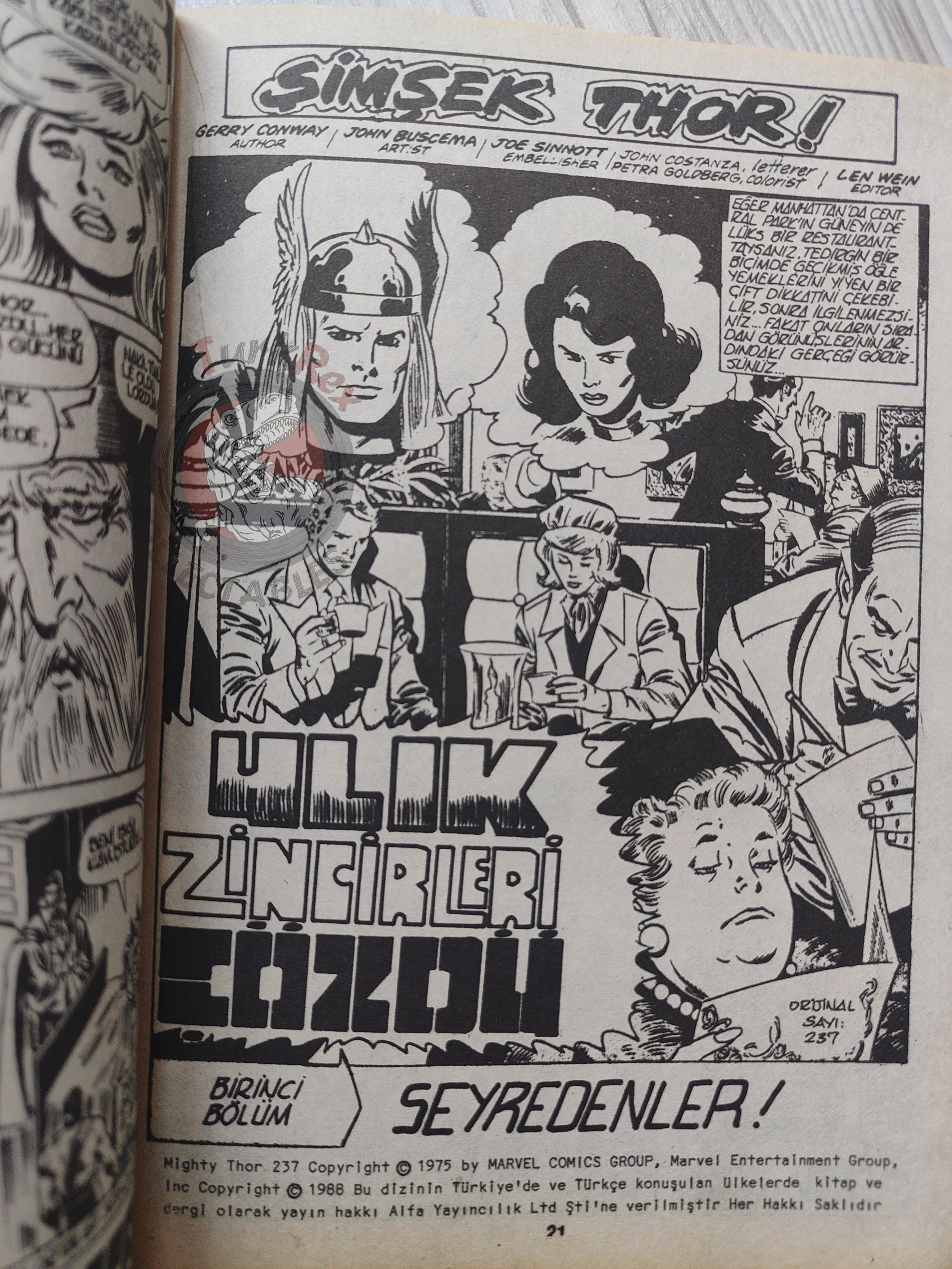 Thor #17 1988 Turkish Comic Turkey The Mighty Thor #236–238