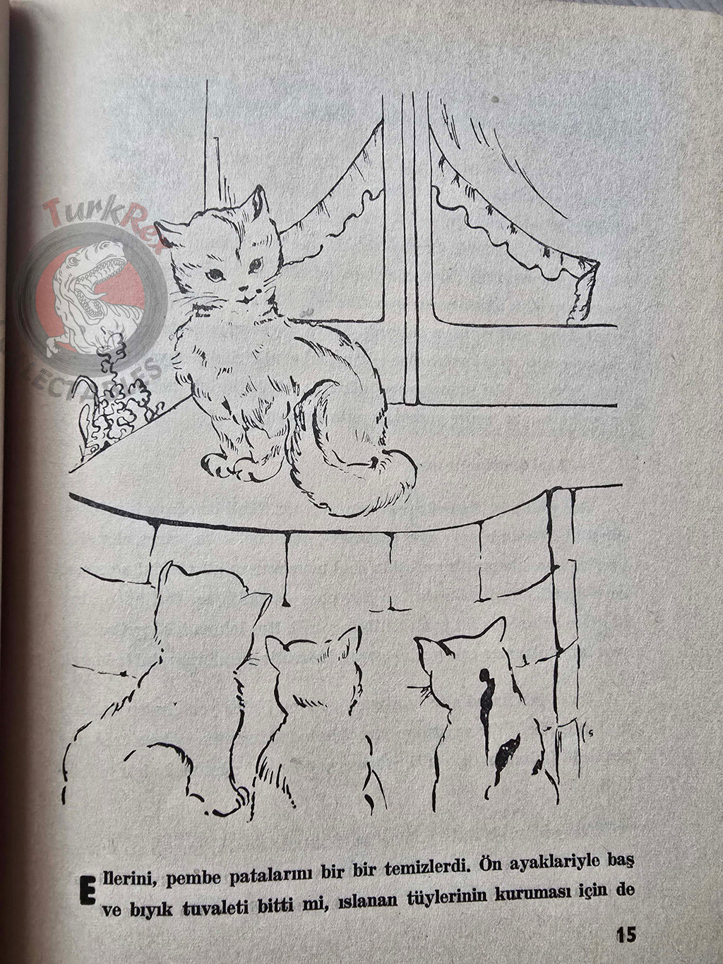 İffet İnan – Kımav 1956 Turkish Book Turkey Illustrated Cat
