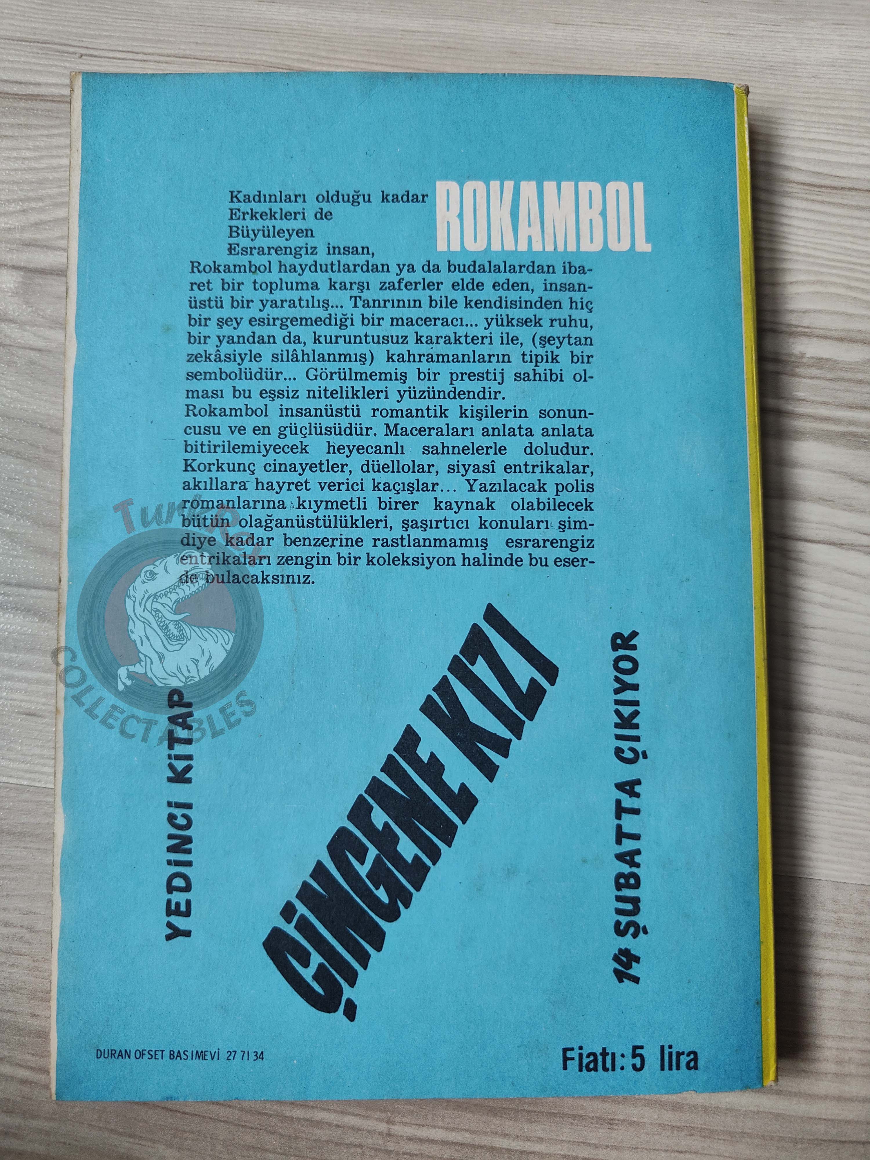 Pierre Alexis Ponson du Terrail – Rocambole 6 Le Gentilhomme Pauvre 1970 Turkish Book Turkey
